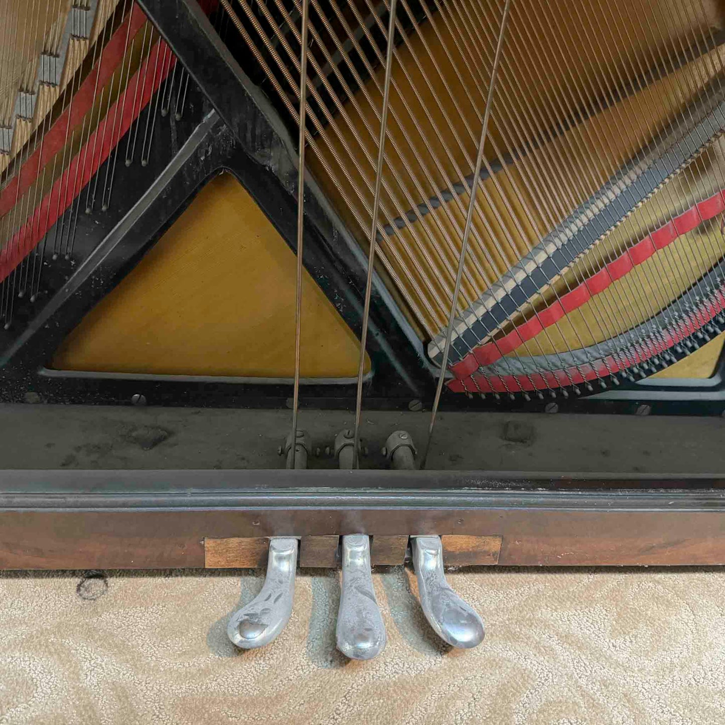 AVAILABLE TO RESTORE: CALL FOR CUSTOM PRICING - 1908 Wing & Son 57" Wood Finish Upright Piano