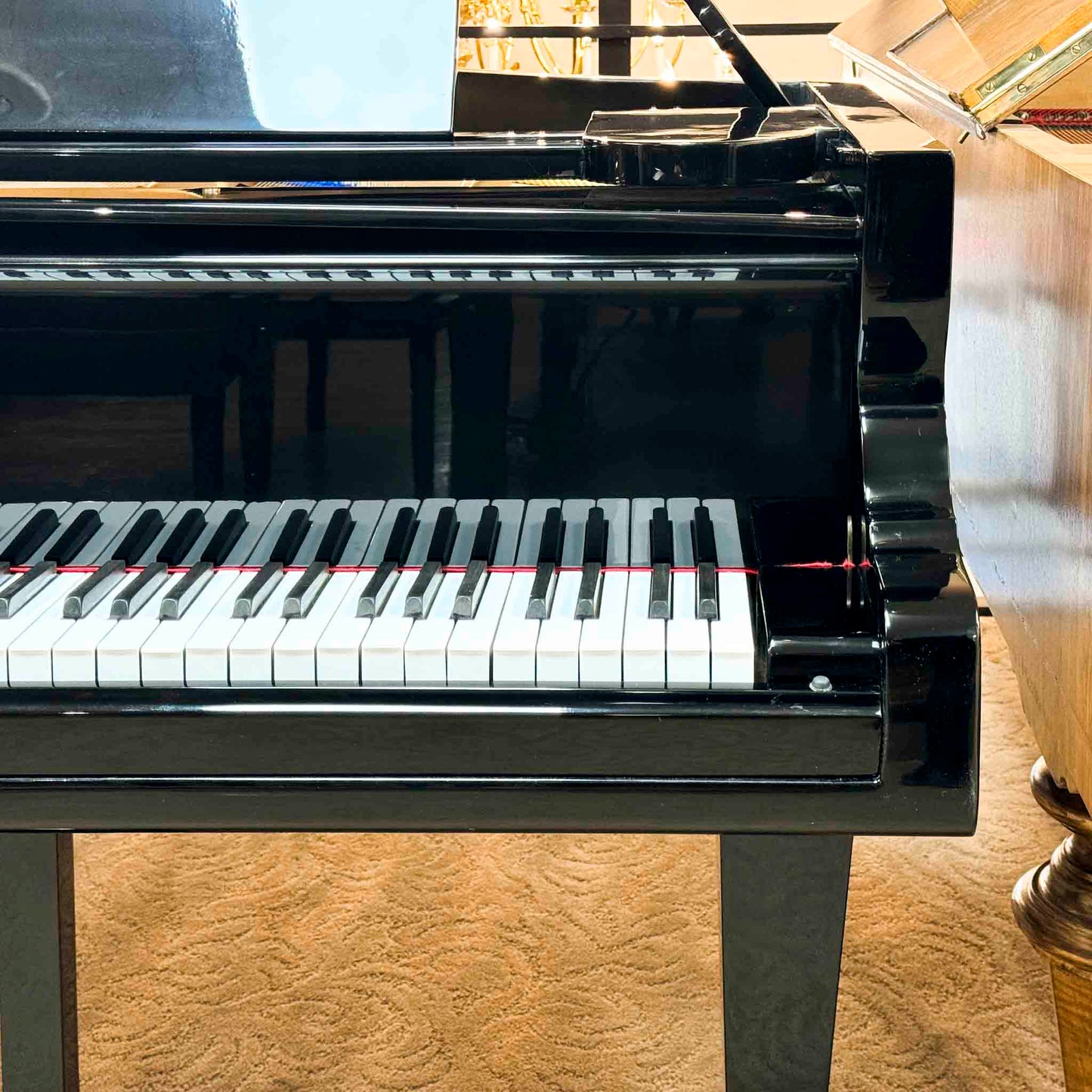 1860 Grotrian Steinweg 7' Polished Black Grand Piano