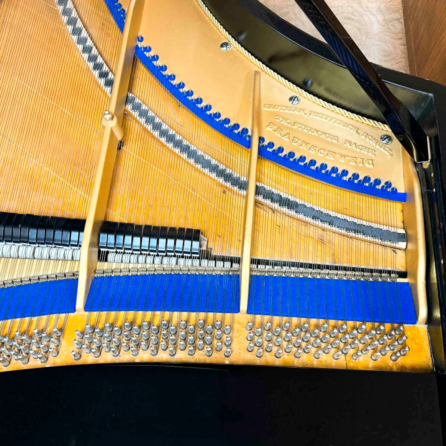 1860 Grotrian Steinweg 7' Polished Black Grand Piano