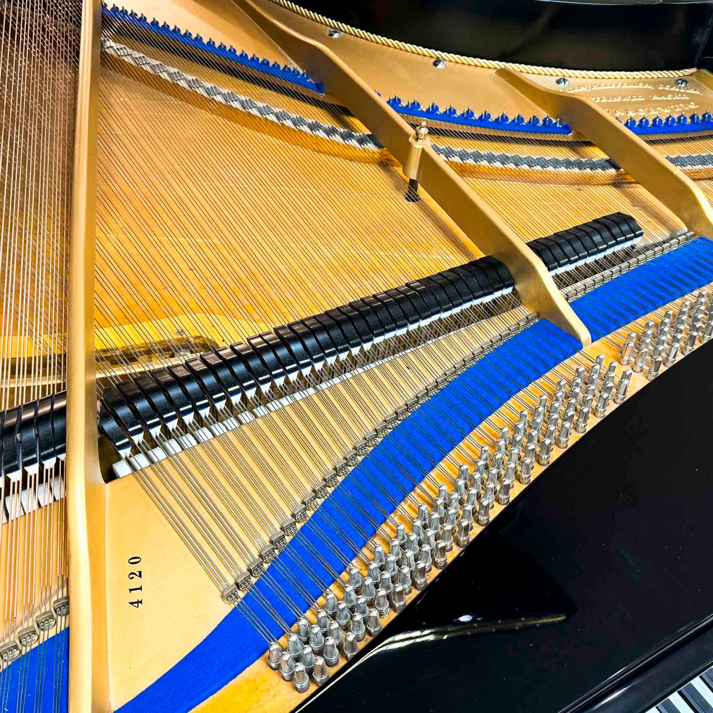 1860 Grotrian Steinweg 7' Polished Black Grand Piano