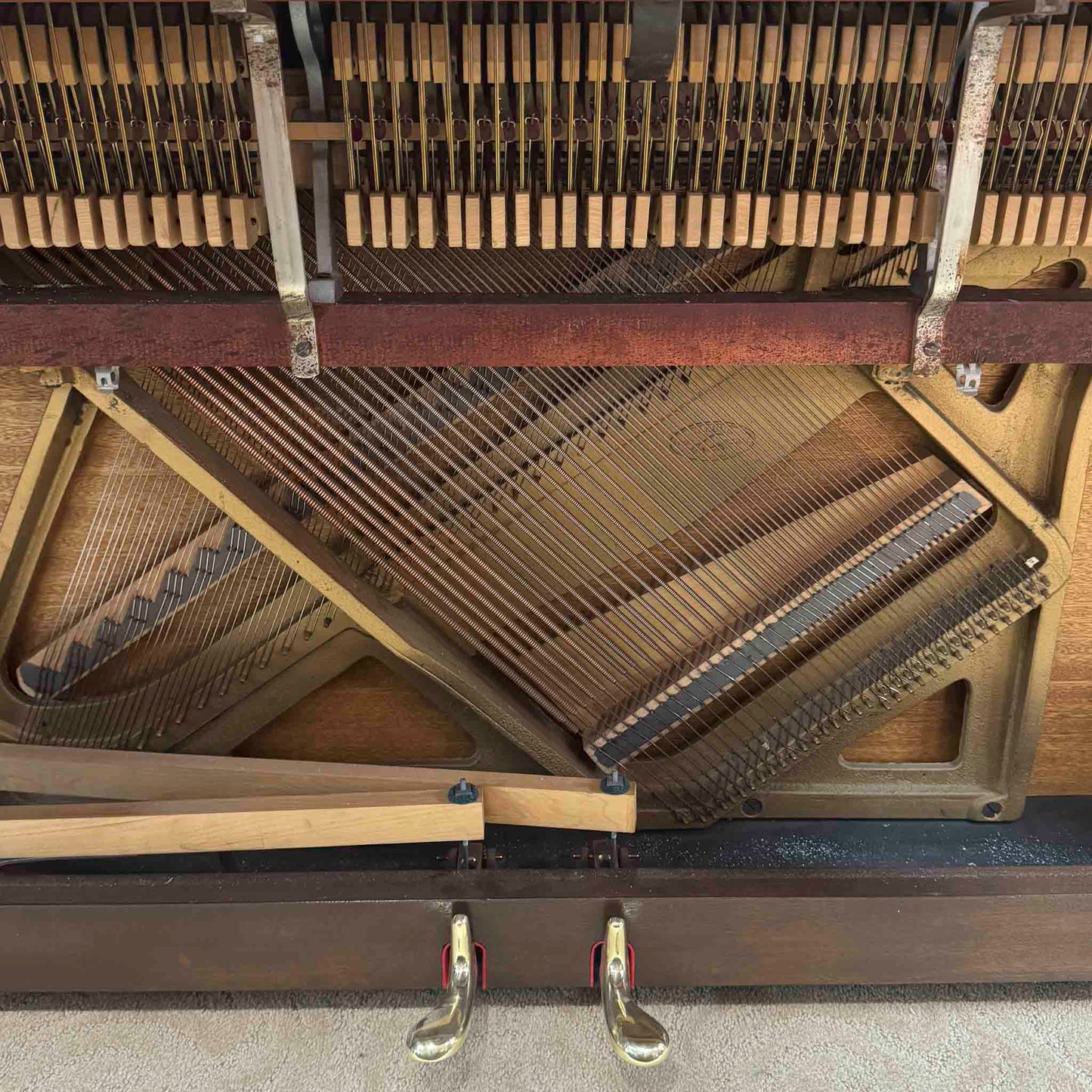 CURRENT SHOP WORK 1960 Hallet Davis 36.5" Commissioned Spinet Piano