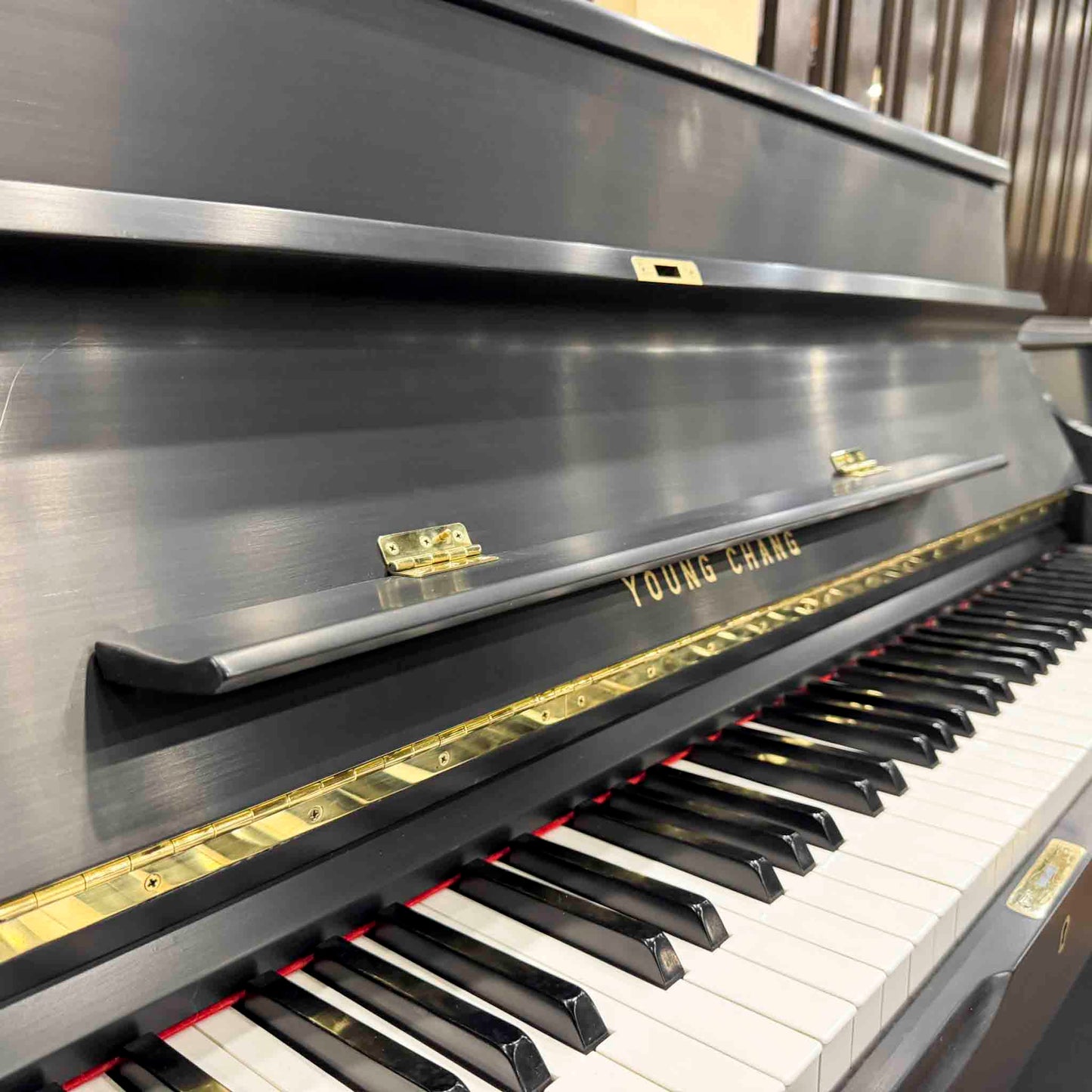 1990 Young Chang U-109 43" Satin Black Console Piano