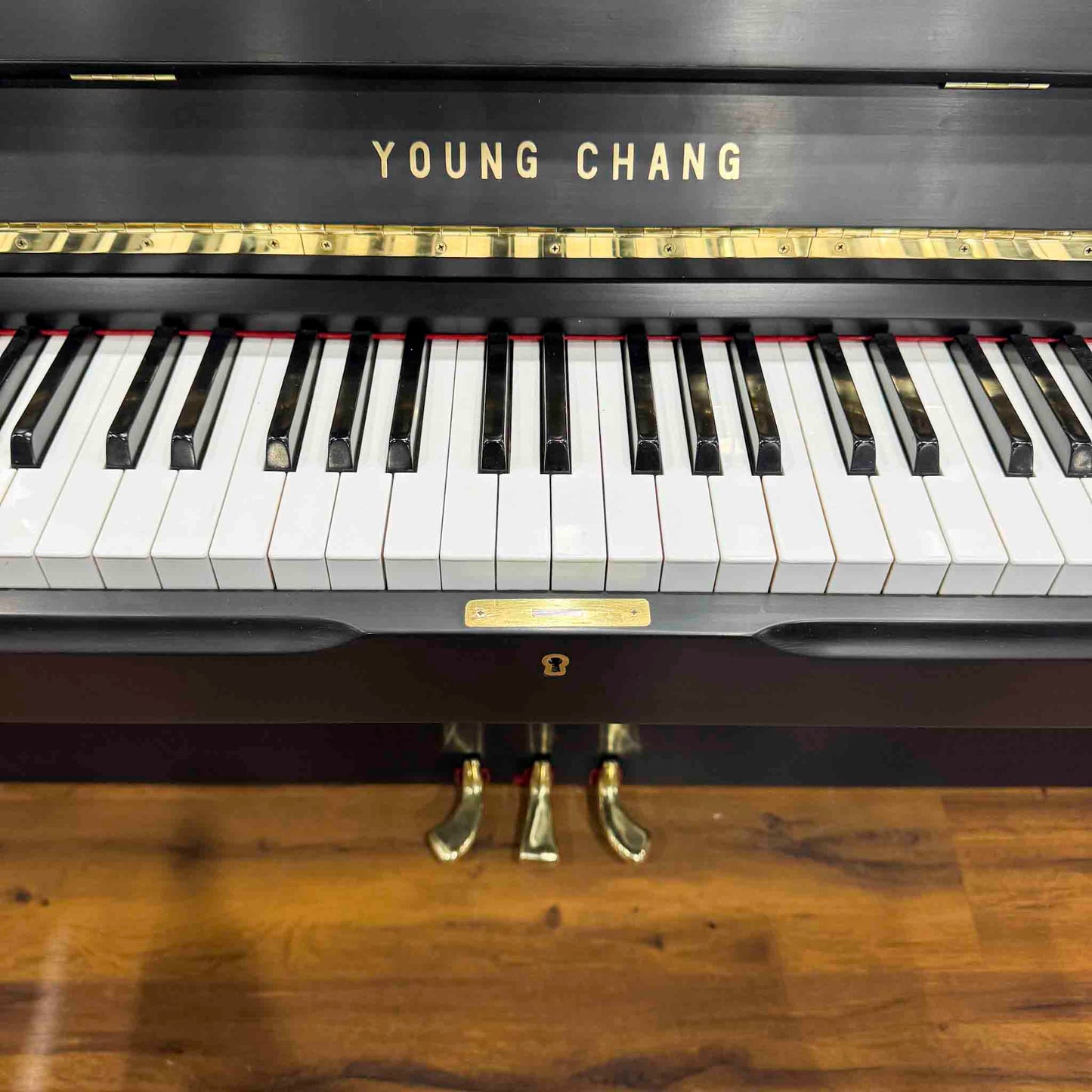 1990 Young Chang U-109 43" Satin Black Console Piano