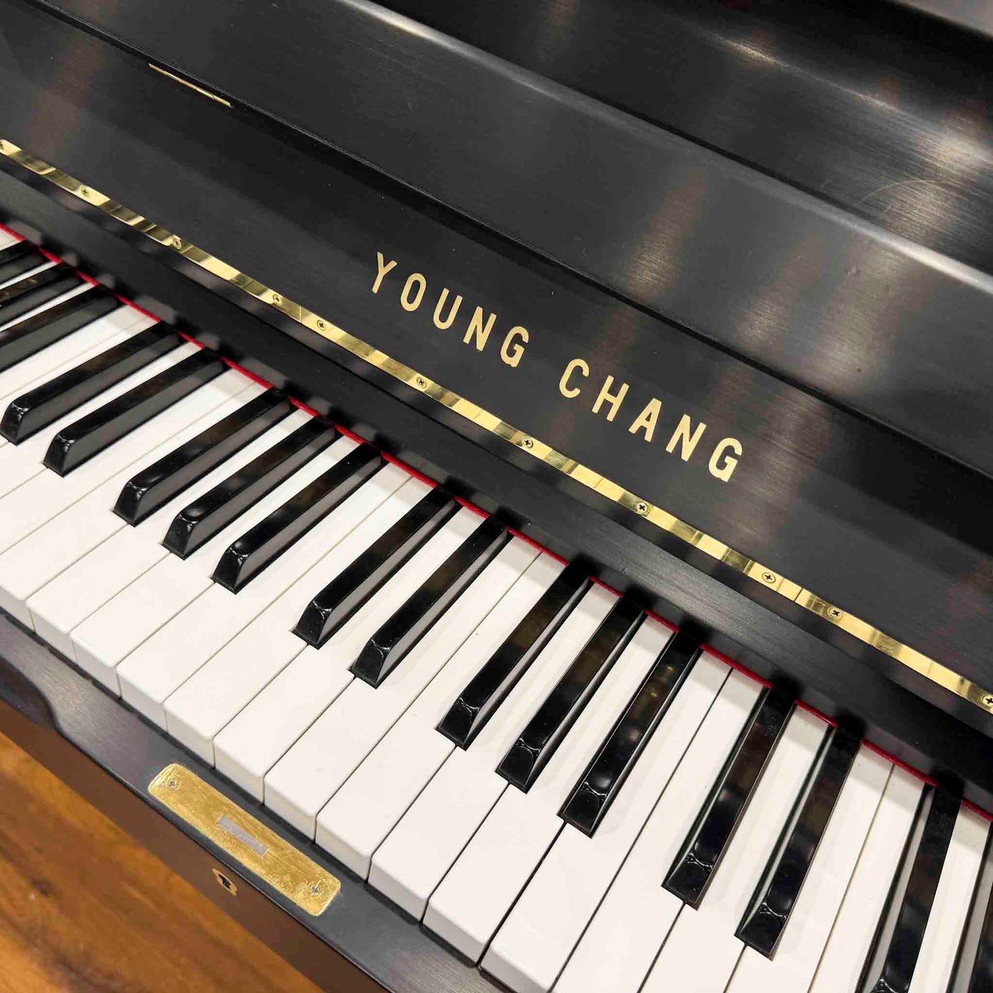 1990 Young Chang U-109 43" Satin Black Console Piano