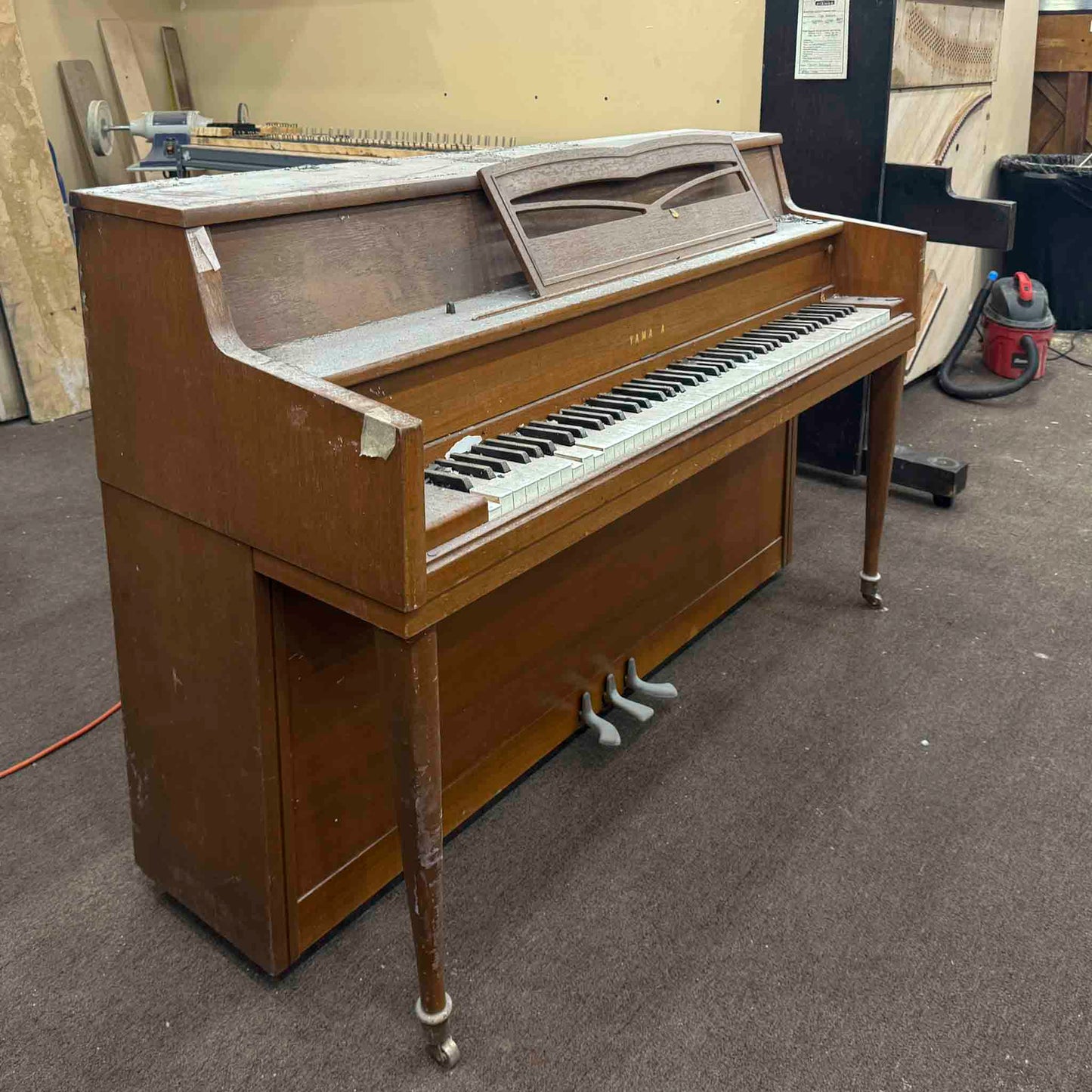 SOLD 1972 Yamaha 39" Wood Finish Commissioned Spinet Piano