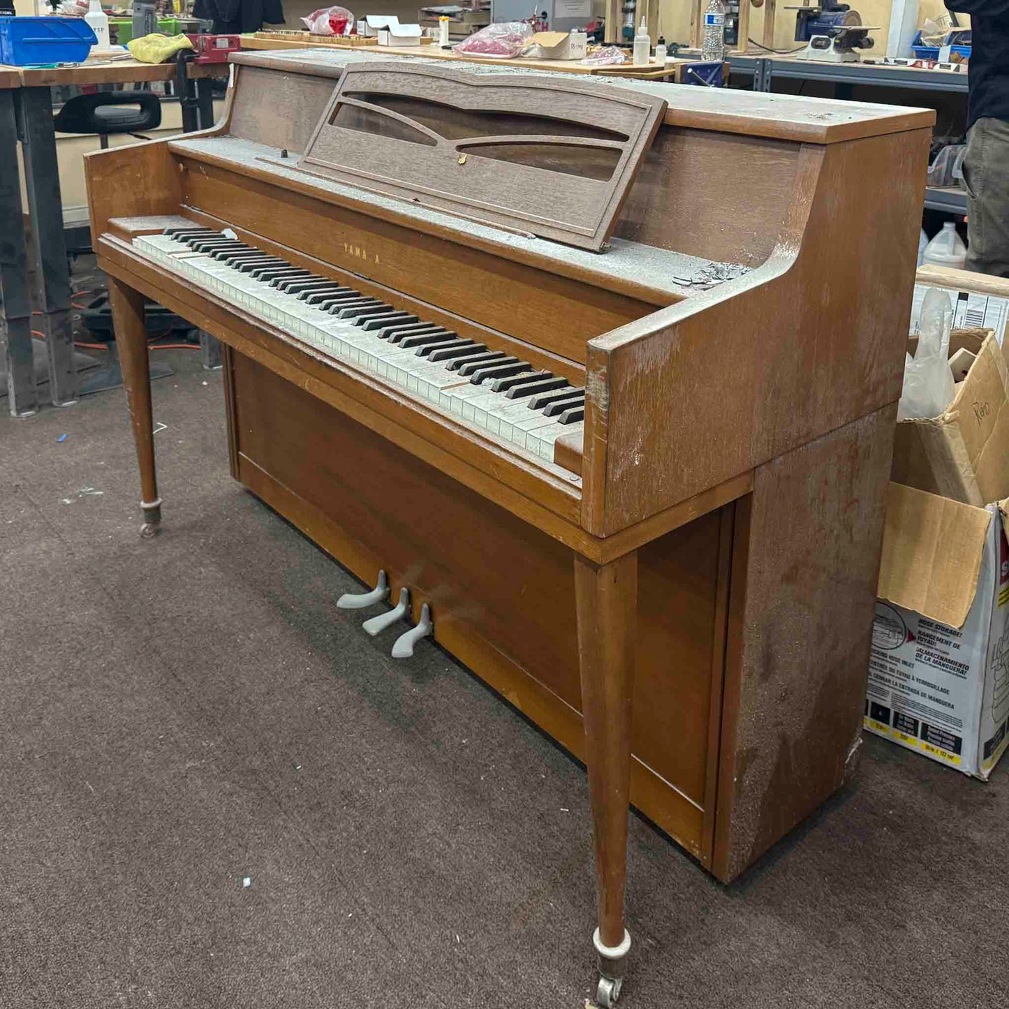 SOLD 1972 Yamaha 39" Wood Finish Commissioned Spinet Piano