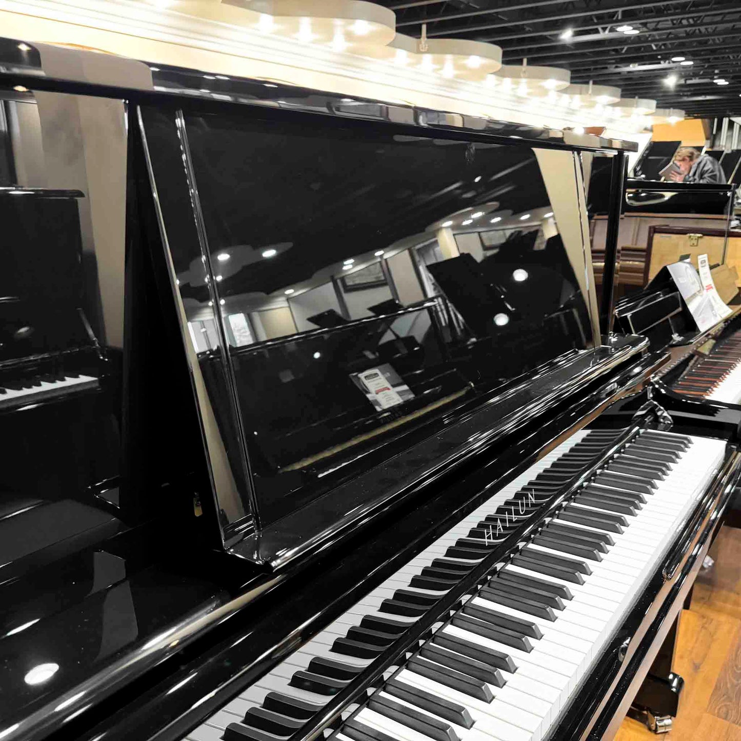 Hailun 7P 52" Polished Black Upright Piano with Self Playing System