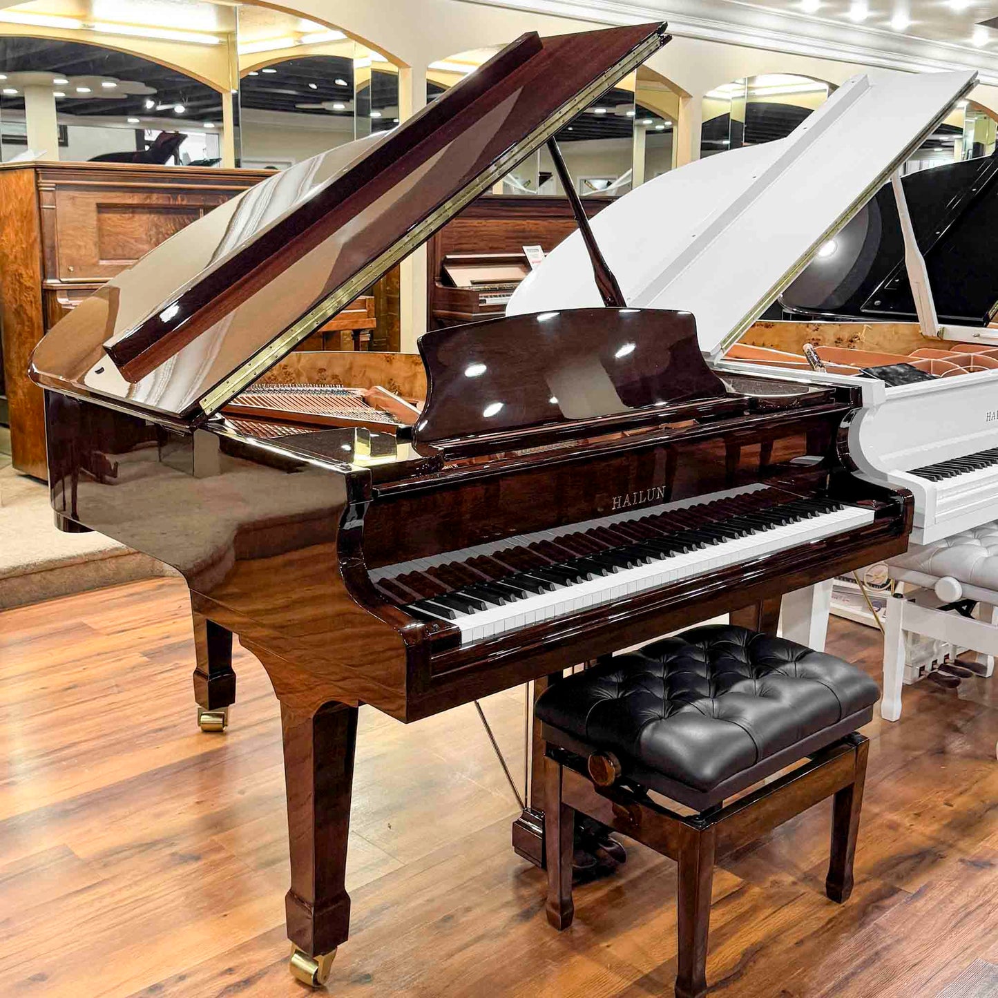 Hailun 151 5' Polished Walnut Baby Grand