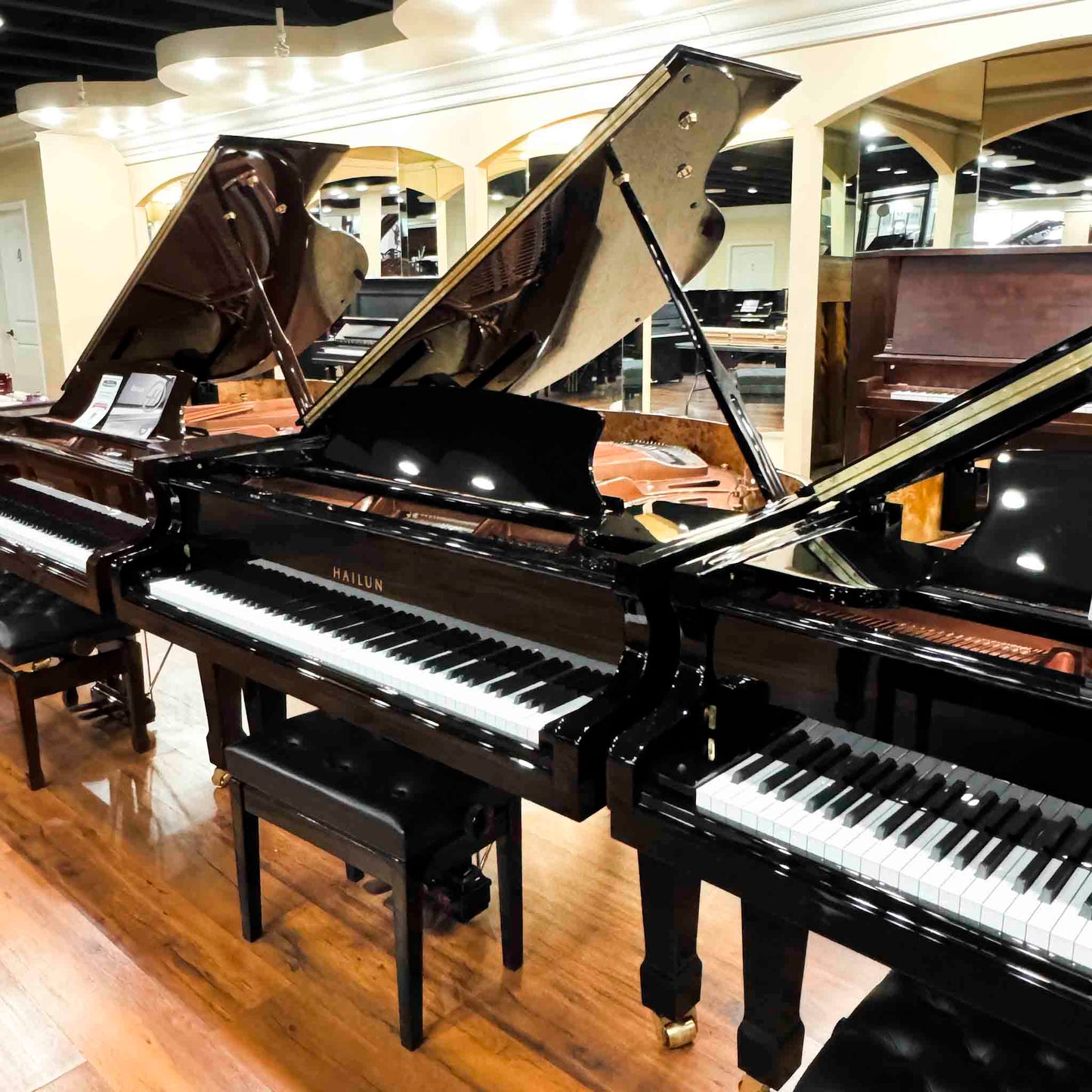 SOLD Hailun 151 5' Polished Black Baby Grand Piano