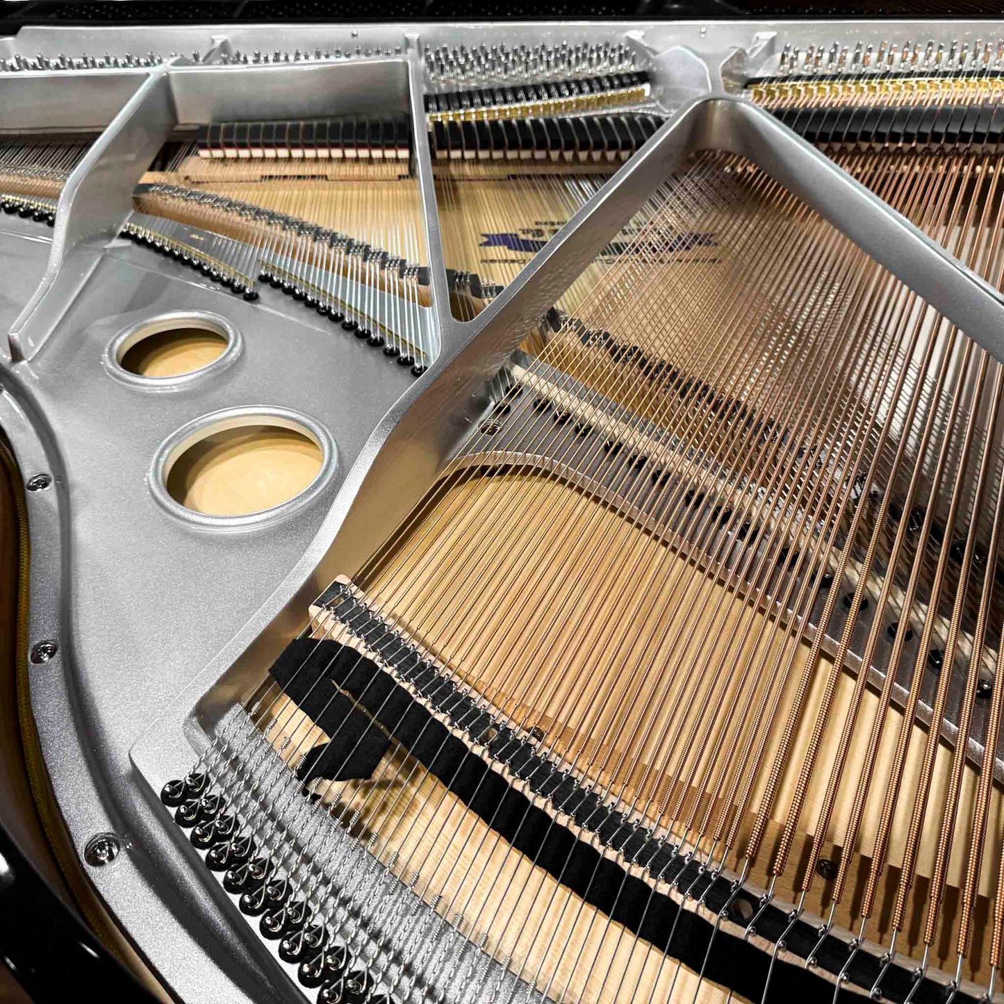 Hallet Davis 148 4'10" Nickel Trim Polished Black Baby Grand Piano with Self-Playing System