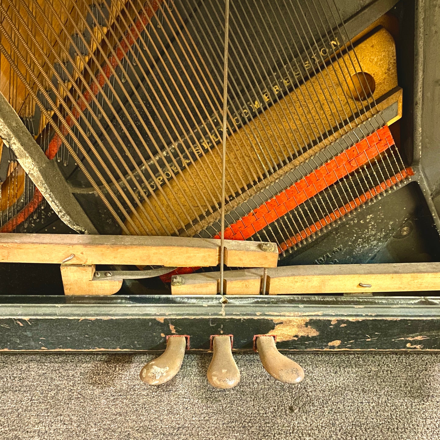 SOLD 1887 Steinway 52" Black Commissioned Upright Piano