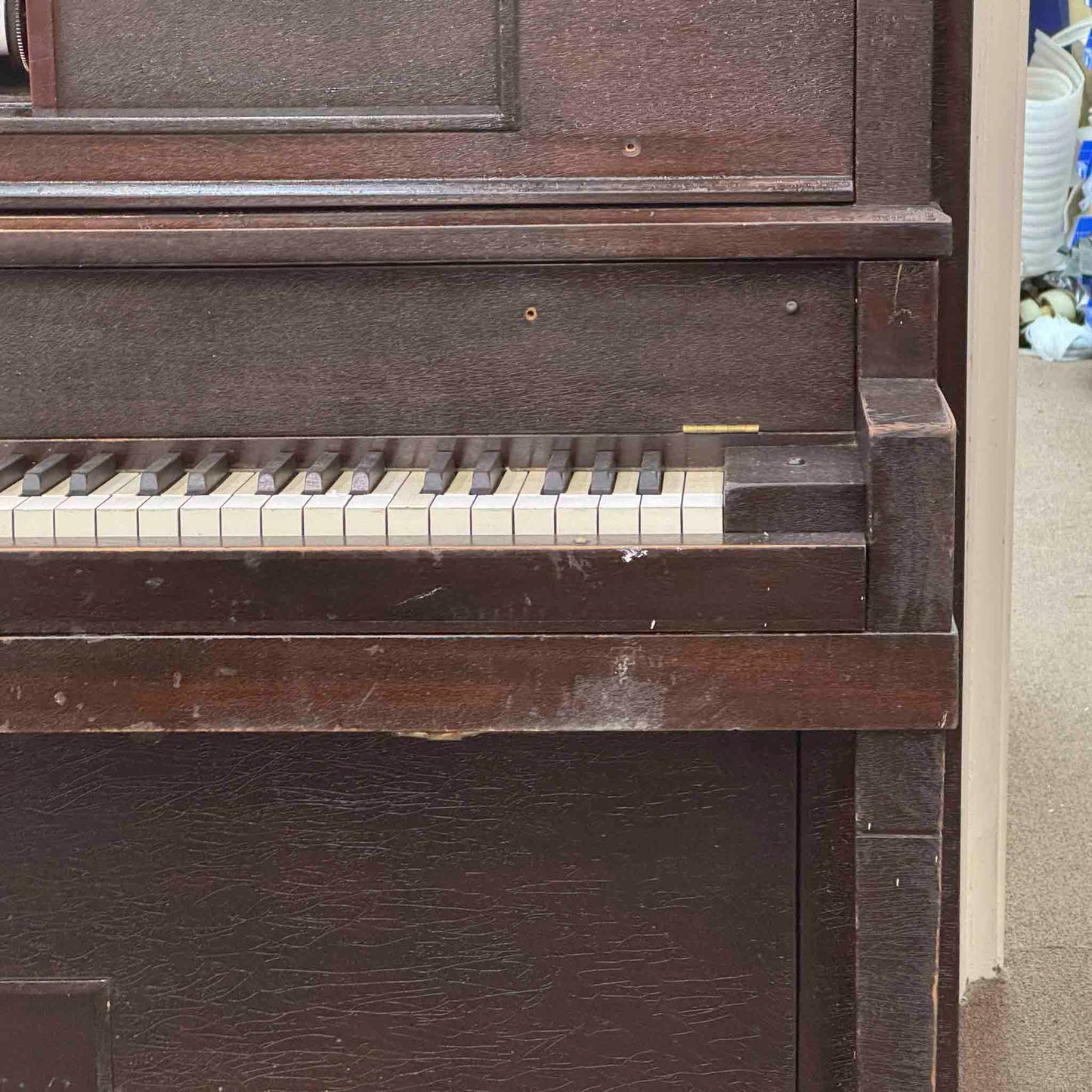 CURRENT SHOP WORK - 1914 Pianista Autopiano 51" Wood Finish Upright Player Piano