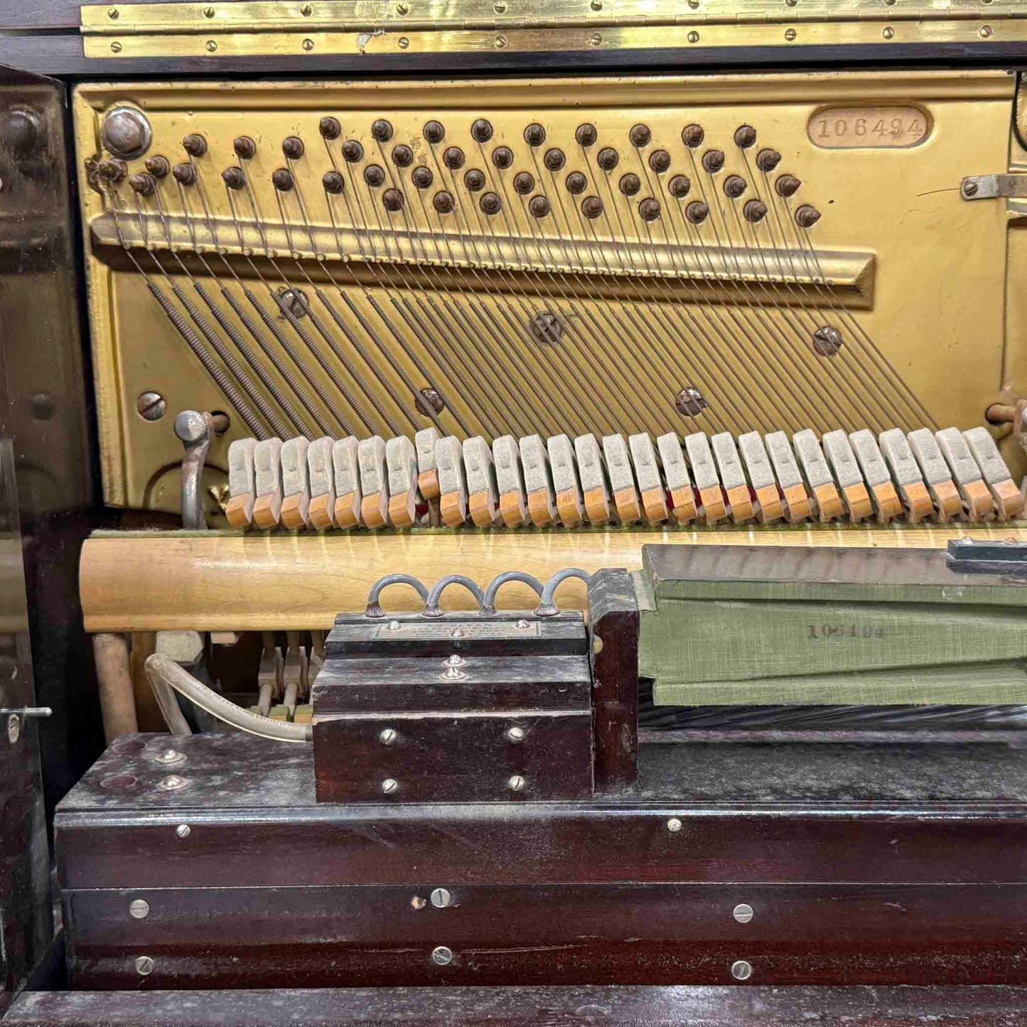 CURRENT SHOP WORK - 1914 Pianista Autopiano 51" Wood Finish Upright Player Piano