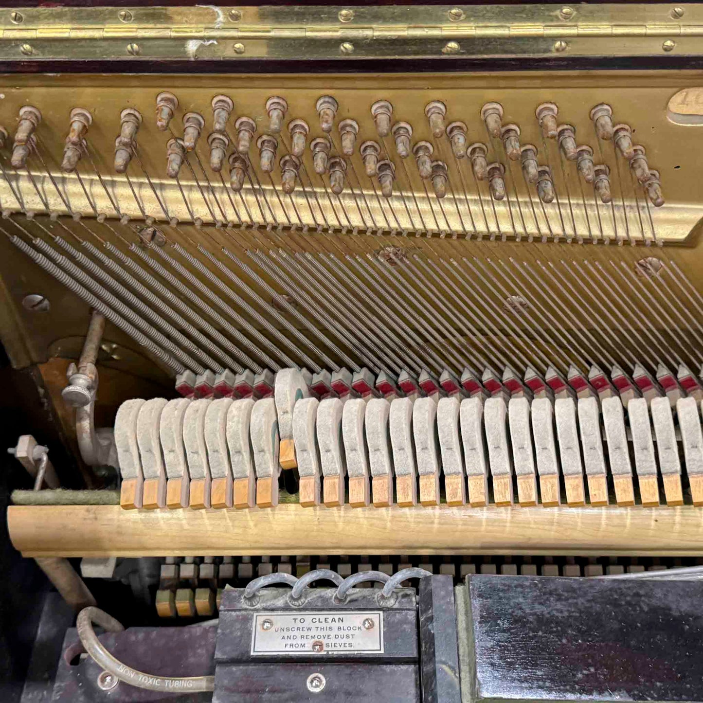 CURRENT SHOP WORK - 1914 Pianista Autopiano 51" Wood Finish Upright Player Piano