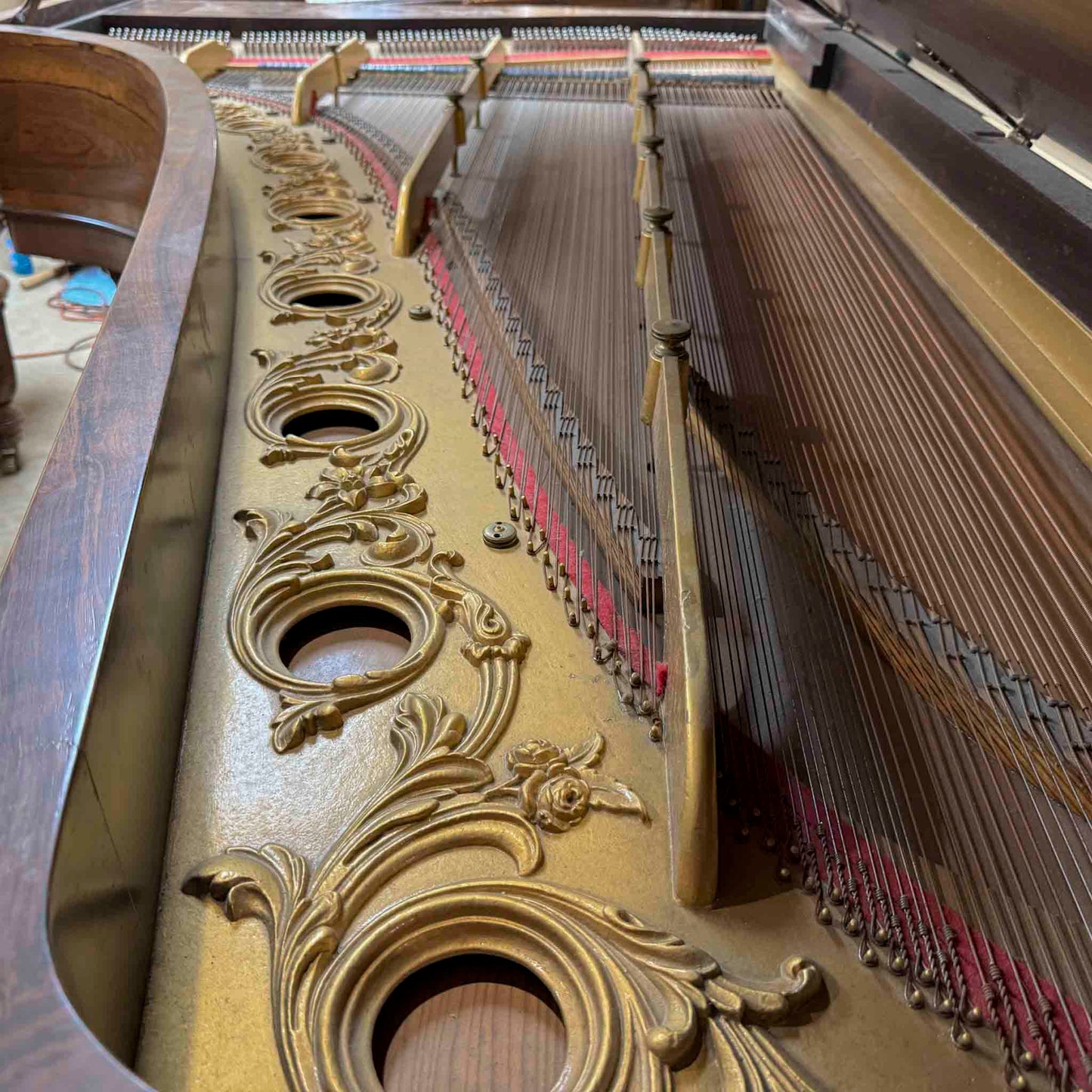 CURRENT SHOP WORK - Chickering 8' Rosewood Commissioned Grand Piano