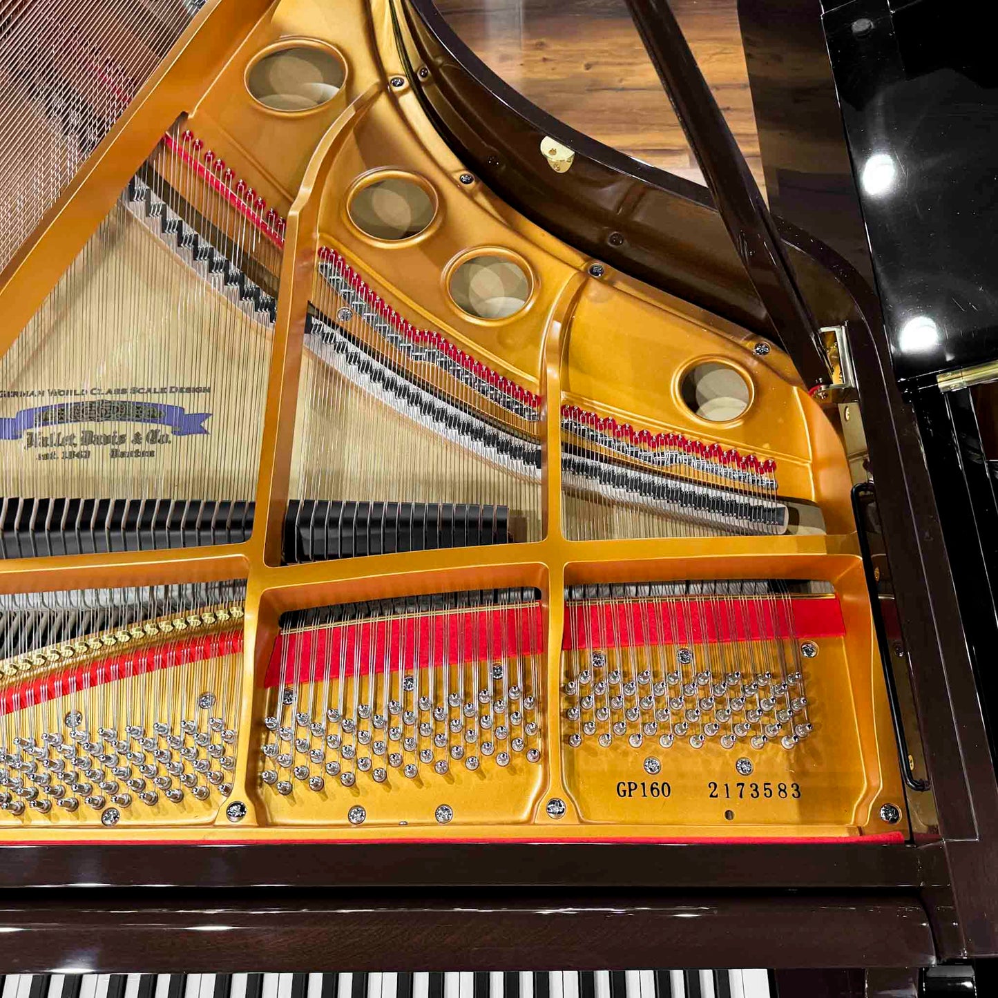 Hallet Davis 160 5'3" Dark Walnut Polish Grand Piano with Self Playing System
