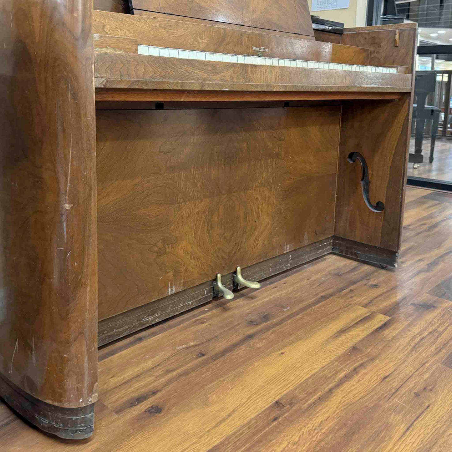 CURRENT SHOP WORK - 1937 Wurlitzer 34" Wood Finish Commissioned Spinet Piano