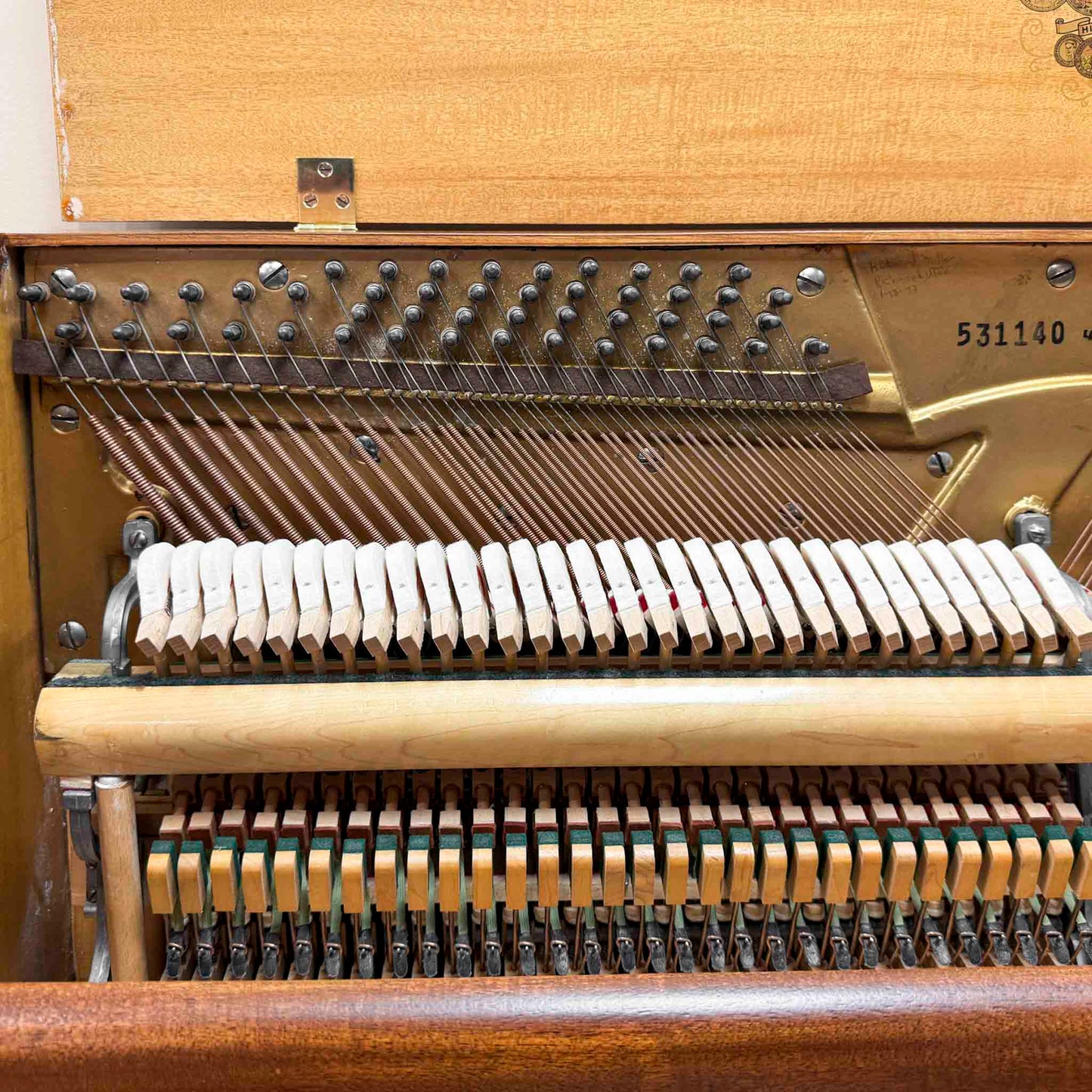 SOLD 1951 Kimball 42" Wood Finish Console Piano
