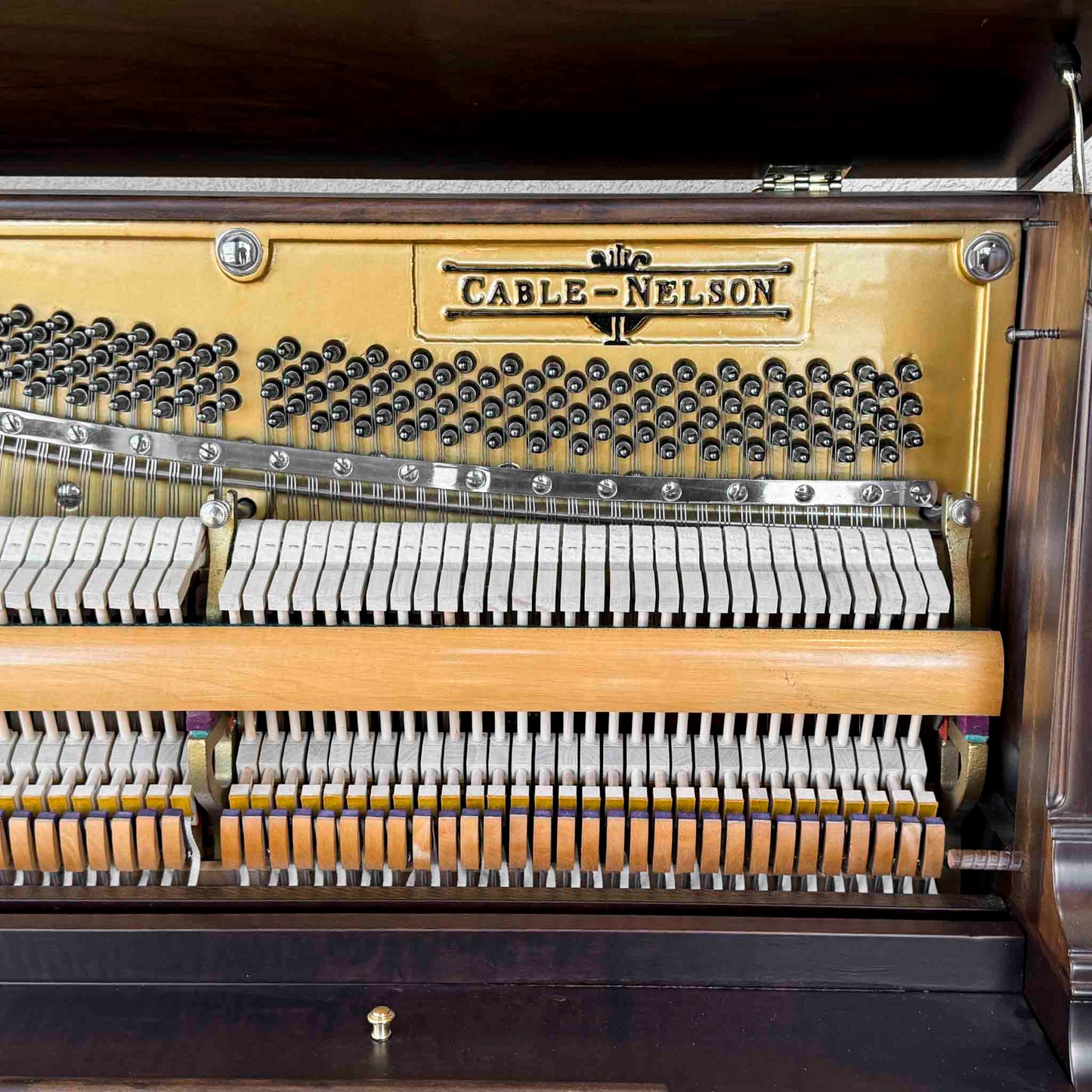 SOLD - 1934 Cable Nelson Wood Finish Commissioned Upright Piano
