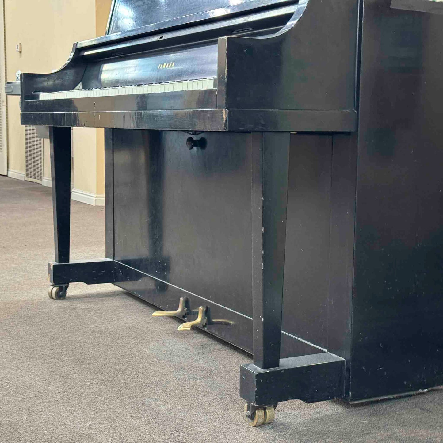 CURRENT SHOP WORK - 1968 Yamaha P2 44" Satin Black Commissioned Console Piano