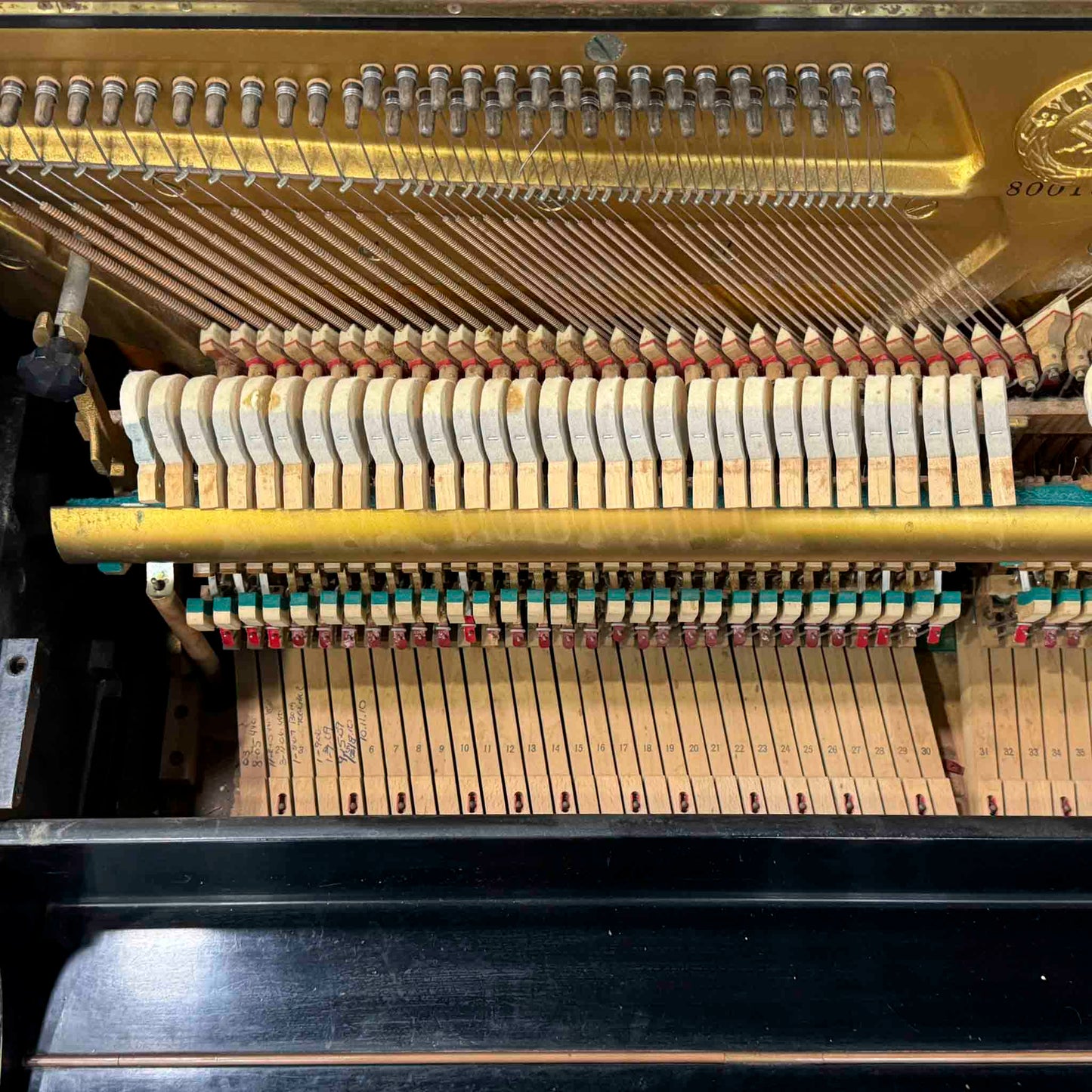 CURRENT SHOP WORK - 1968 Yamaha P2 44" Satin Black Commissioned Console Piano