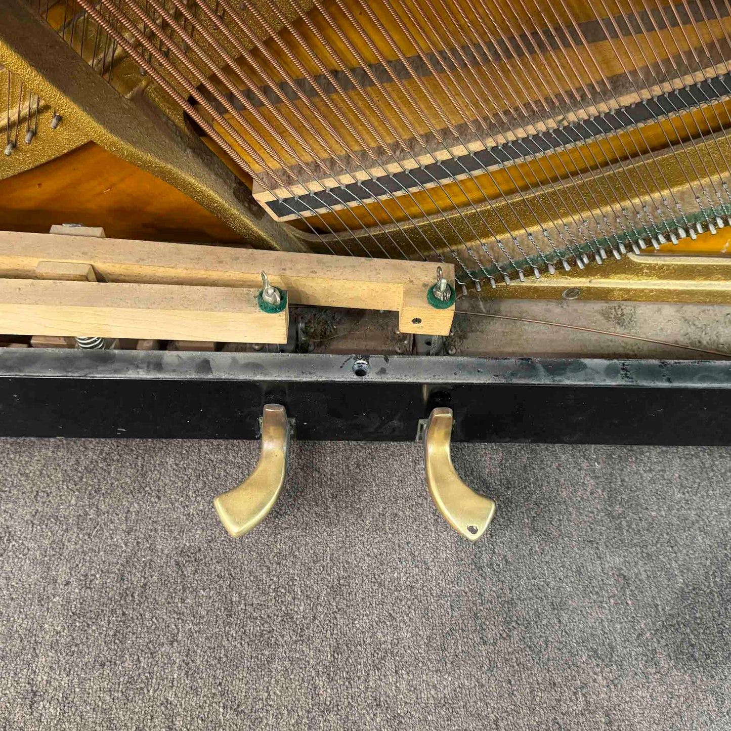 CURRENT SHOP WORK - 1968 Yamaha P2 44" Satin Black Commissioned Console Piano
