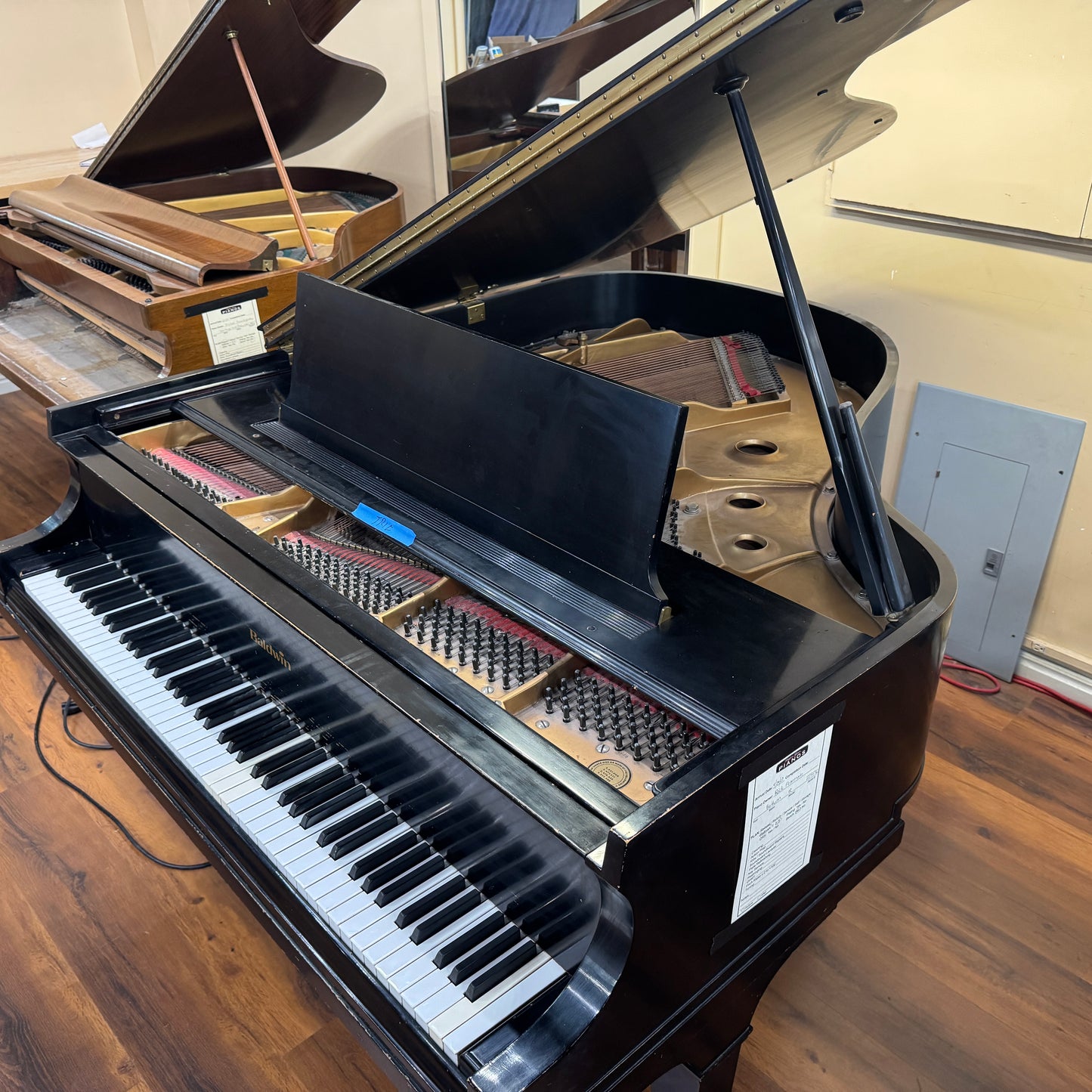 CURRENT SHOP WORK - 1978 Baldwin R 5'7" Satin Black Commissioned Grand Piano