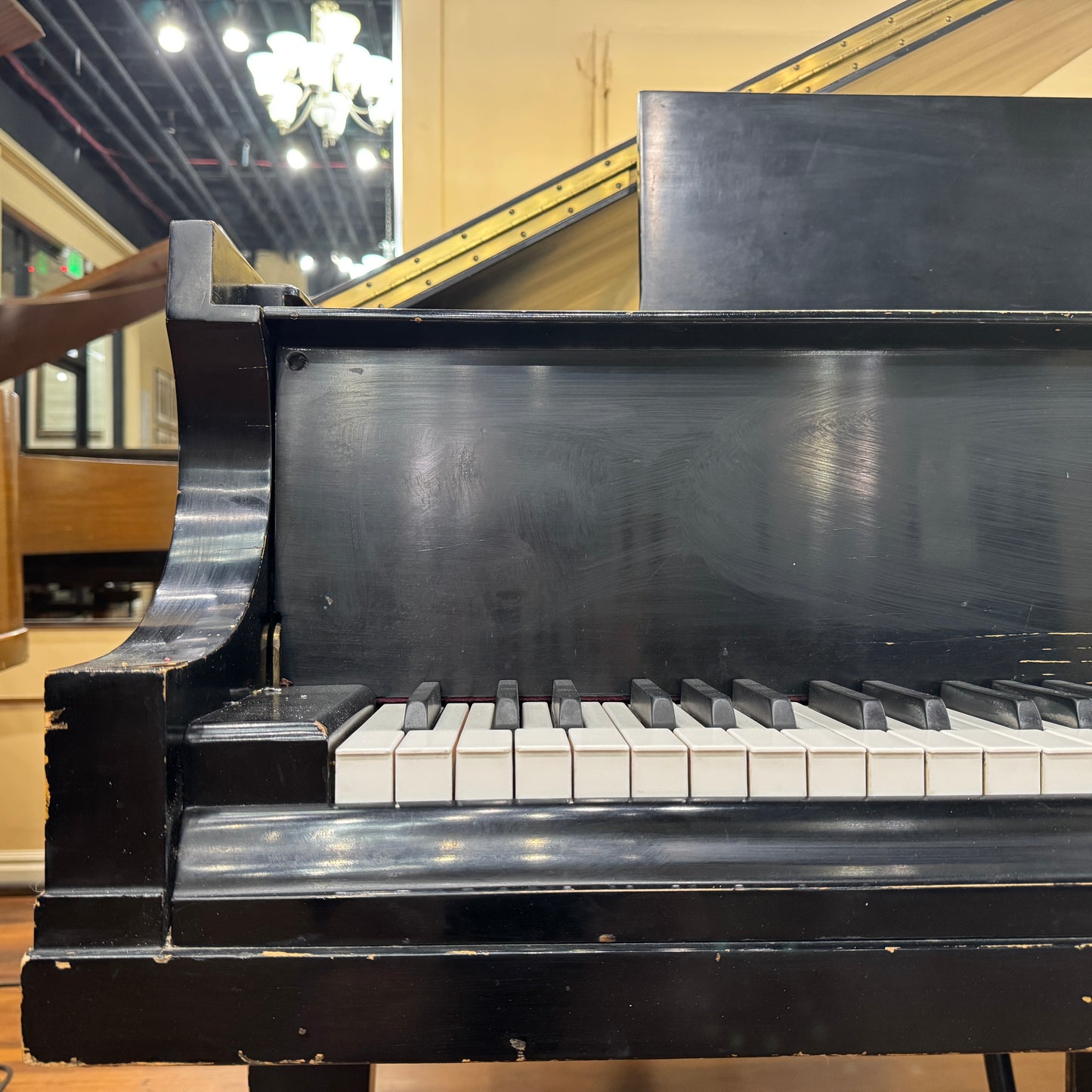 CURRENT SHOP WORK - 1978 Baldwin R 5'7" Satin Black Commissioned Grand Piano