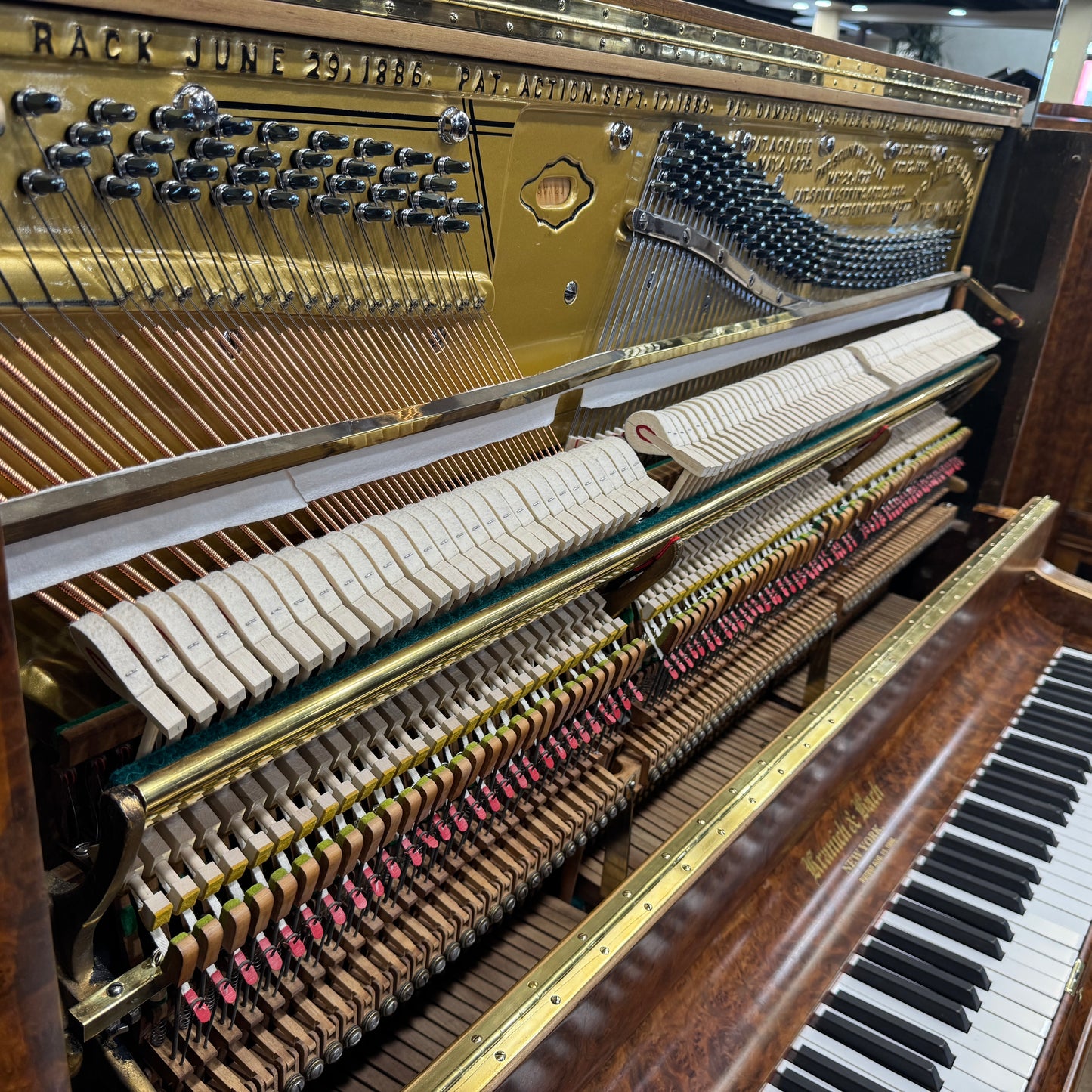 1880 Kranich & Bach 47" Wood Finish Upright Piano