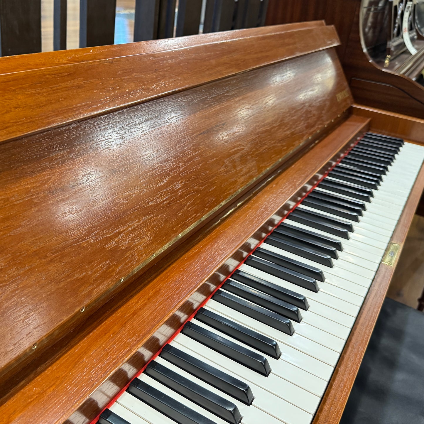 1960 Louis Zwicki 36" Teak Wood Finish Spinet Piano