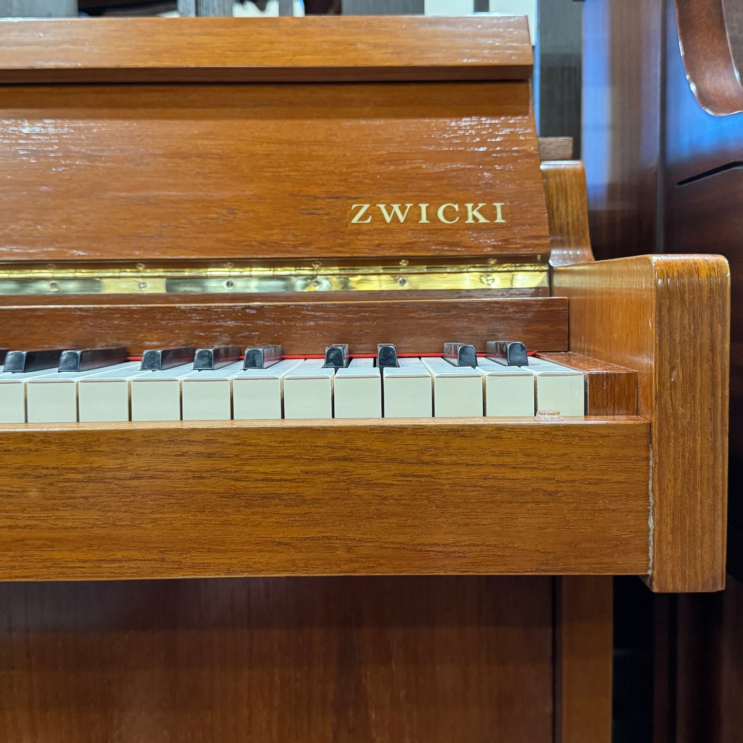 1960 Louis Zwicki 36" Teak Wood Finish Spinet Piano