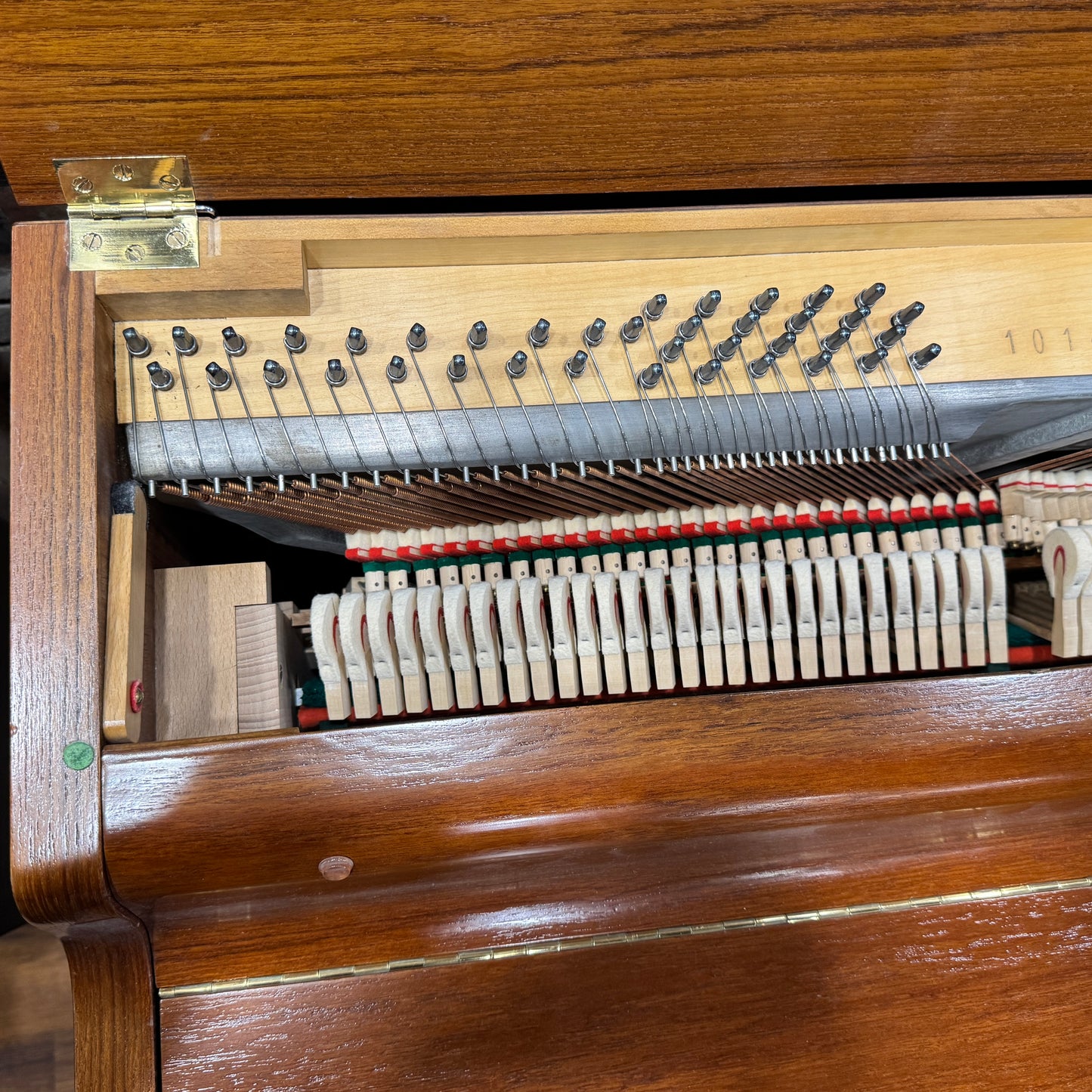 1960 Louis Zwicki 36" Teak Wood Finish Spinet Piano