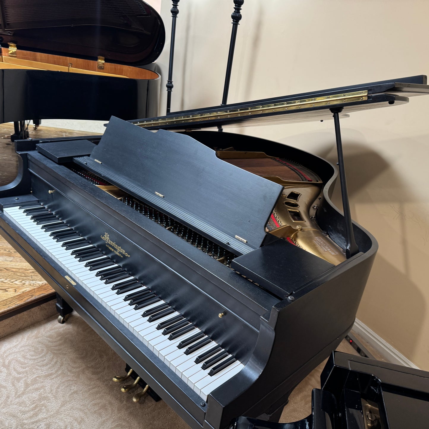 1928 Harrington 5'1" Black Satin Baby Grand Piano