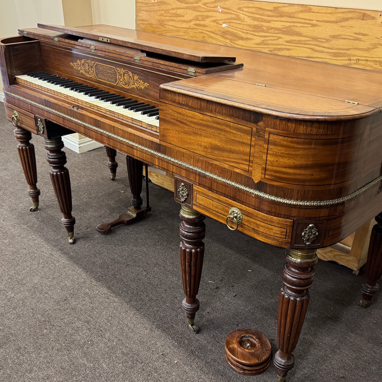 SOLD 1815 William Stodart 34" Commissioned Square Piano