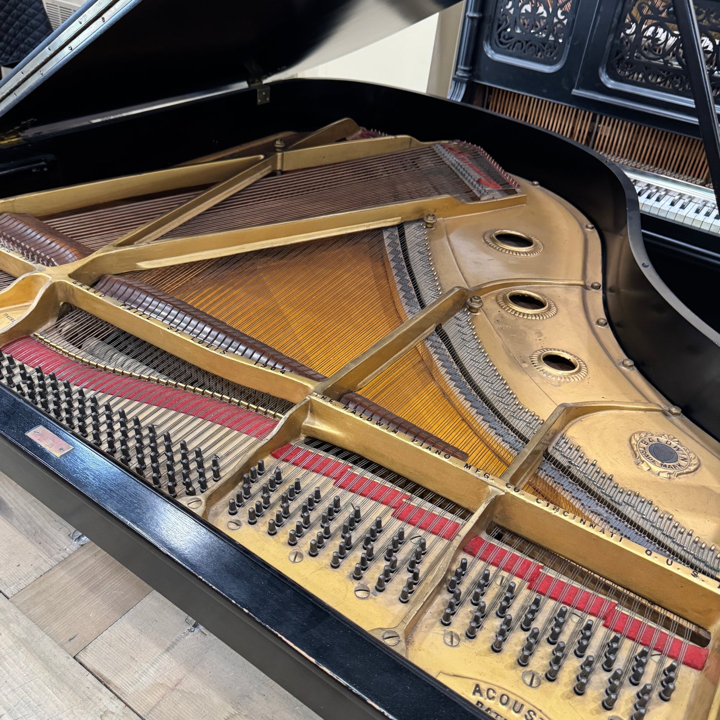 CURRENT SHOP WORK - 1922 Baldwin R 5'8" Black Satin Commissioned Grand Piano