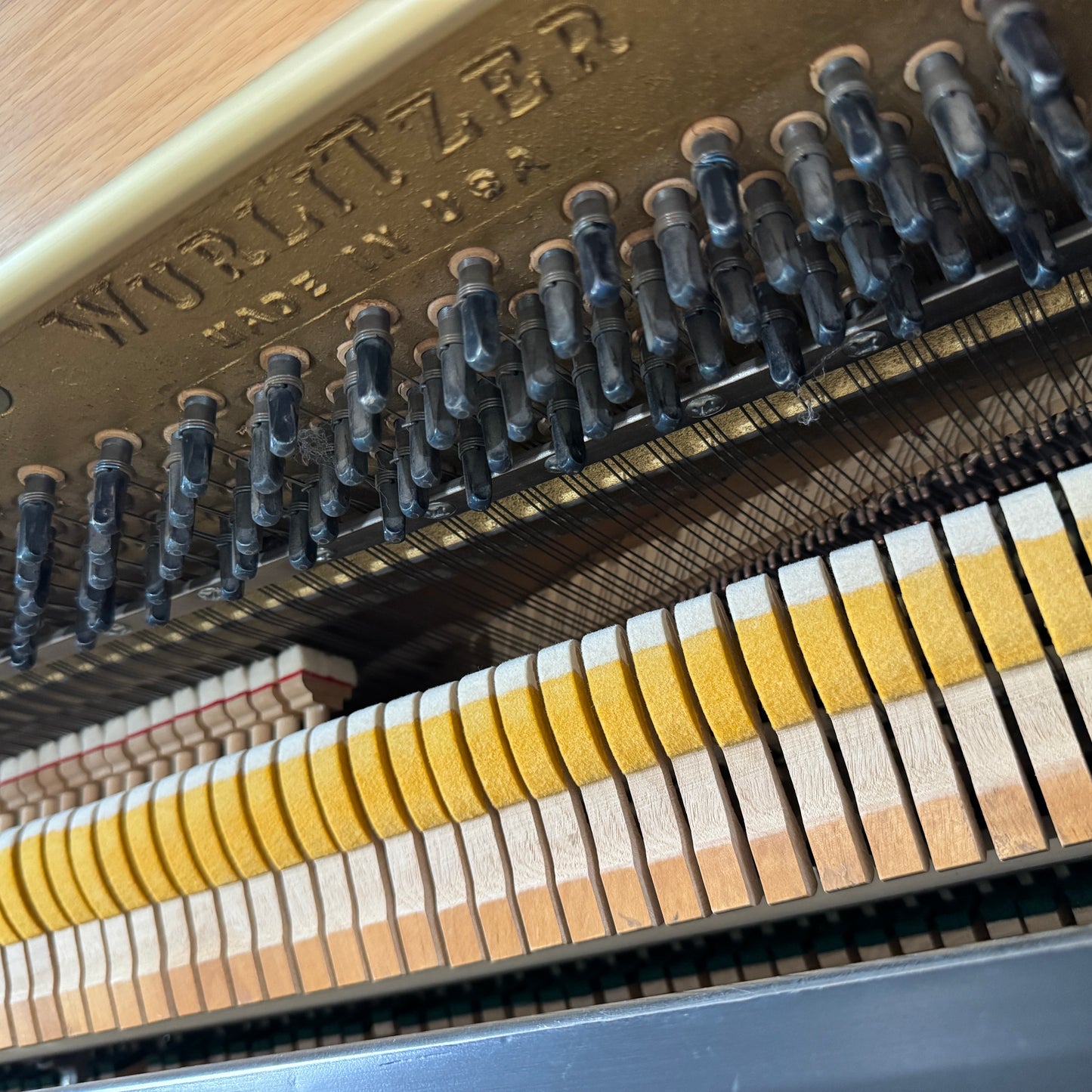1974 Wurlitzer 37.5" Satin Black Spinet Piano