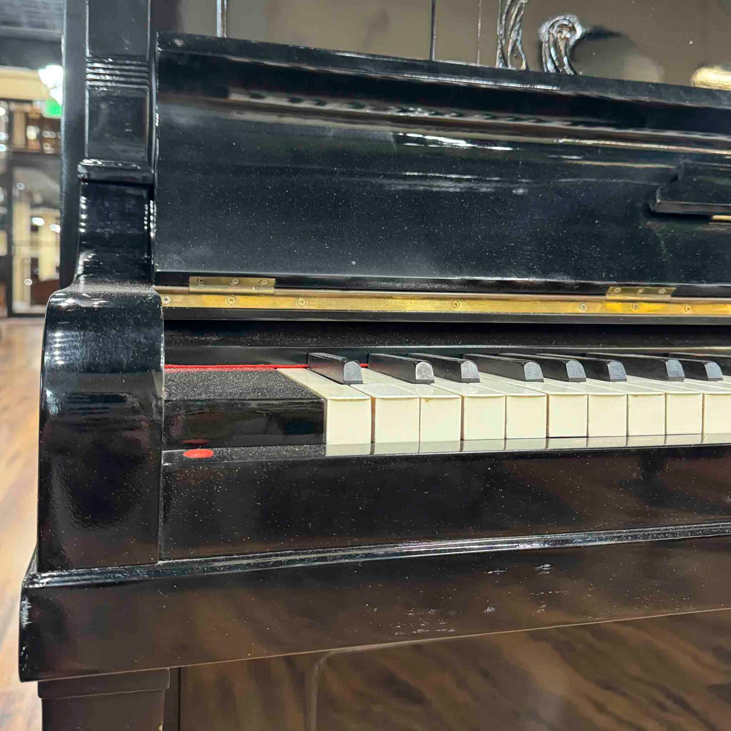 CURRENT SHOP WORK - 1909 Friedrich Prein 51.5" Polished Black Commissioned Upright Piano