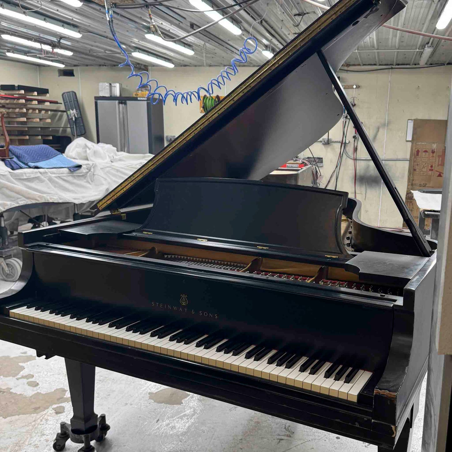 SOLD 1967 Steinway B 6'11" Satin Black Commissioned Grand Piano