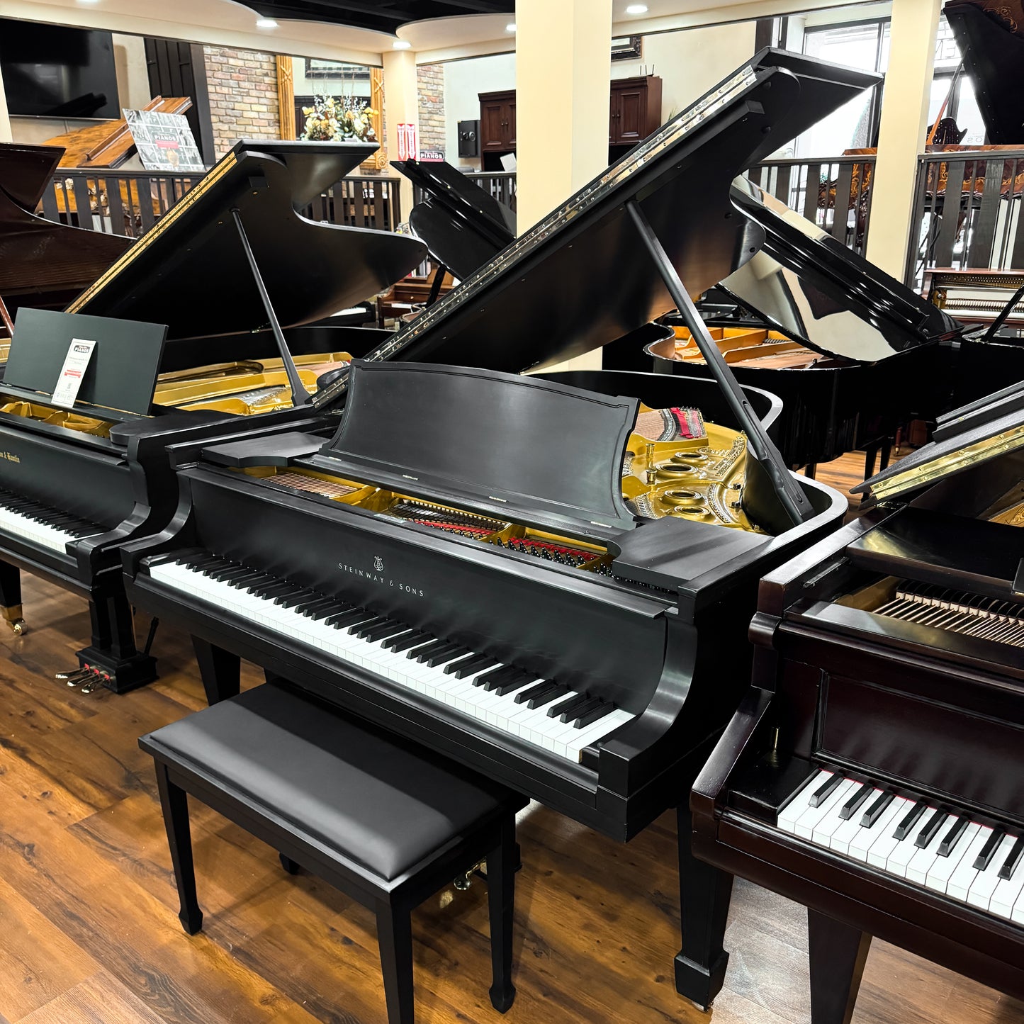 SOLD 1925 Steinway L 5'11" Satin Black Grand Piano