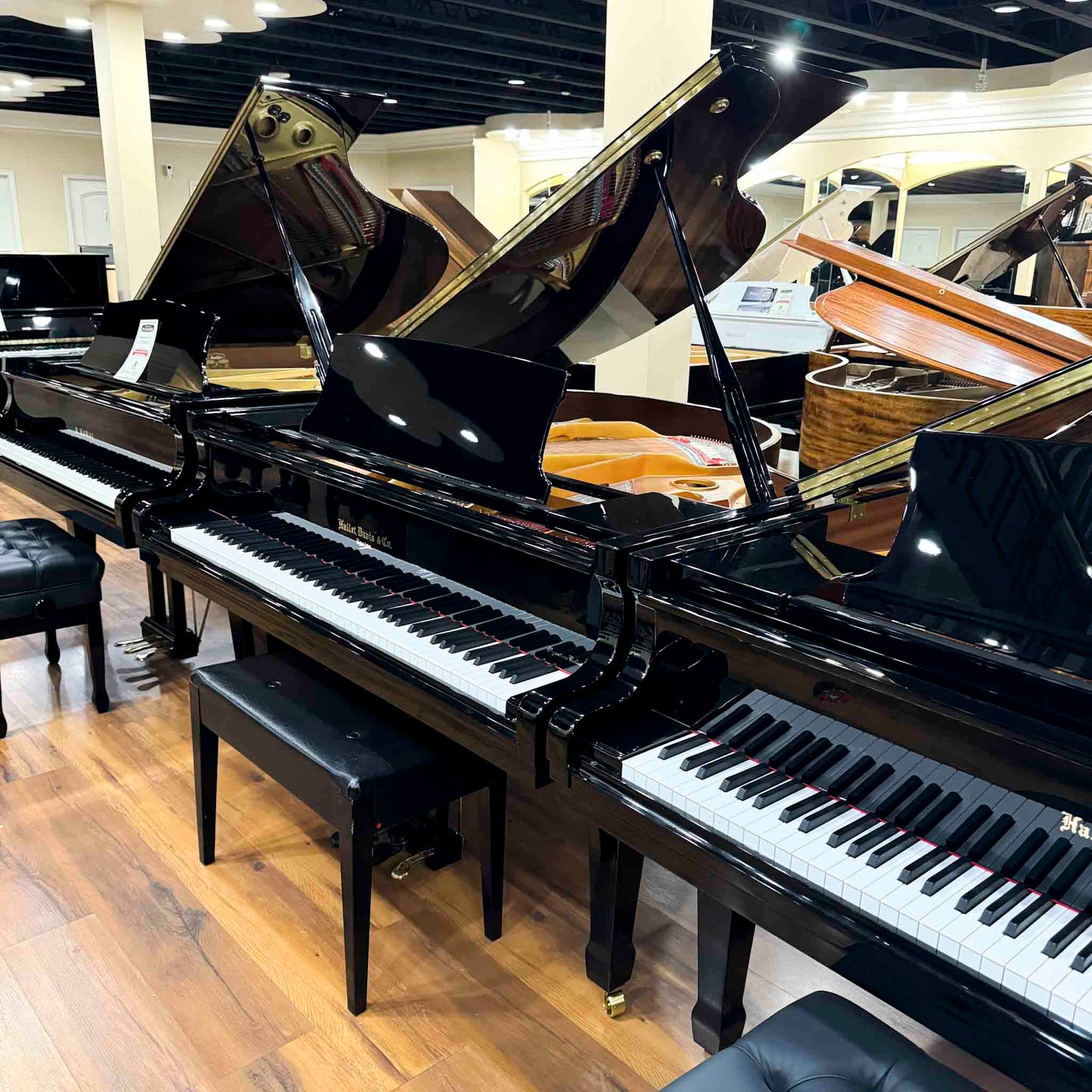 SOLD Hallet Davis 148 4'10" Polished Black Baby Grand Piano