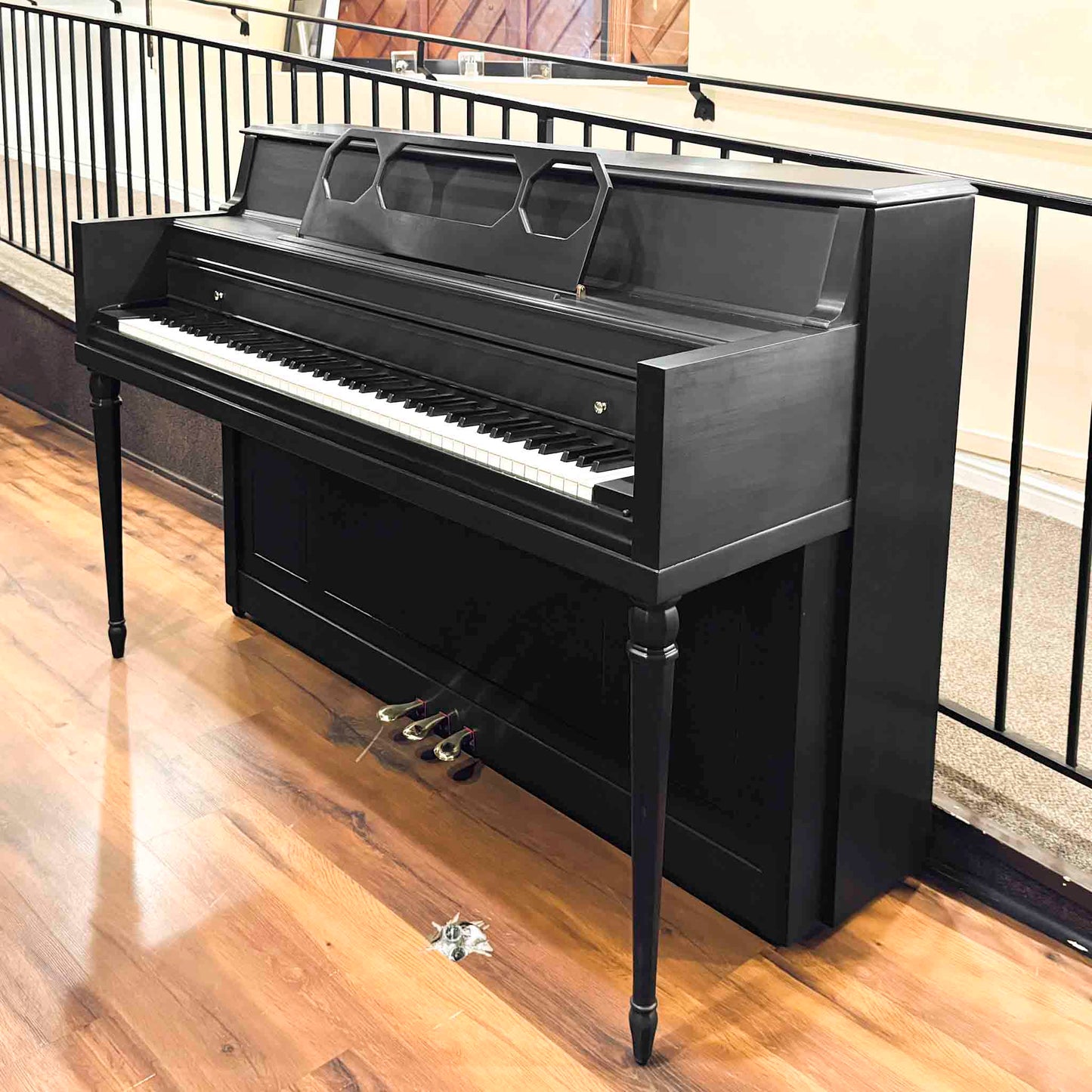 SOLD 1965 Cable 41" Satin Black Console Piano
