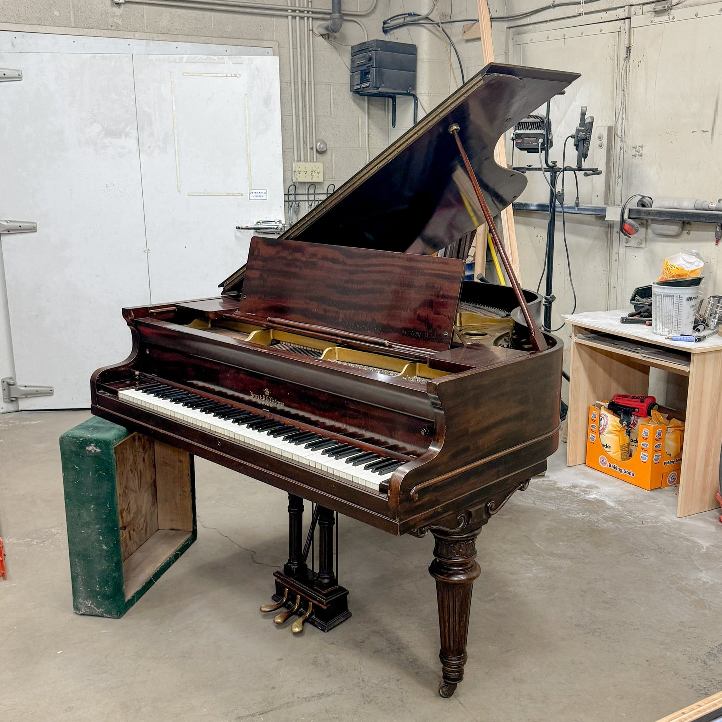 SOLD 1907 Henry & Lindeman Polished Wood Finish Commissioned Grand Piano
