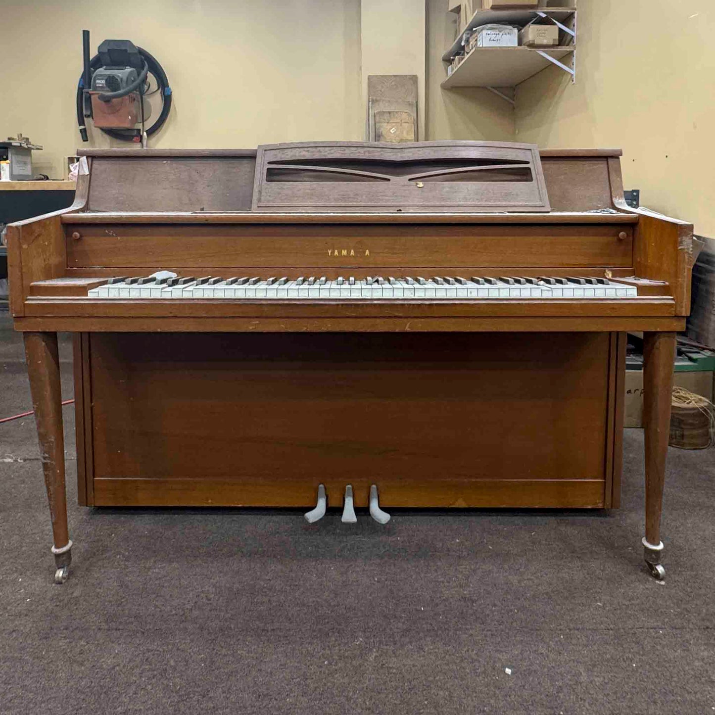 SOLD 1972 Yamaha 39" Wood Finish Commissioned Spinet Piano