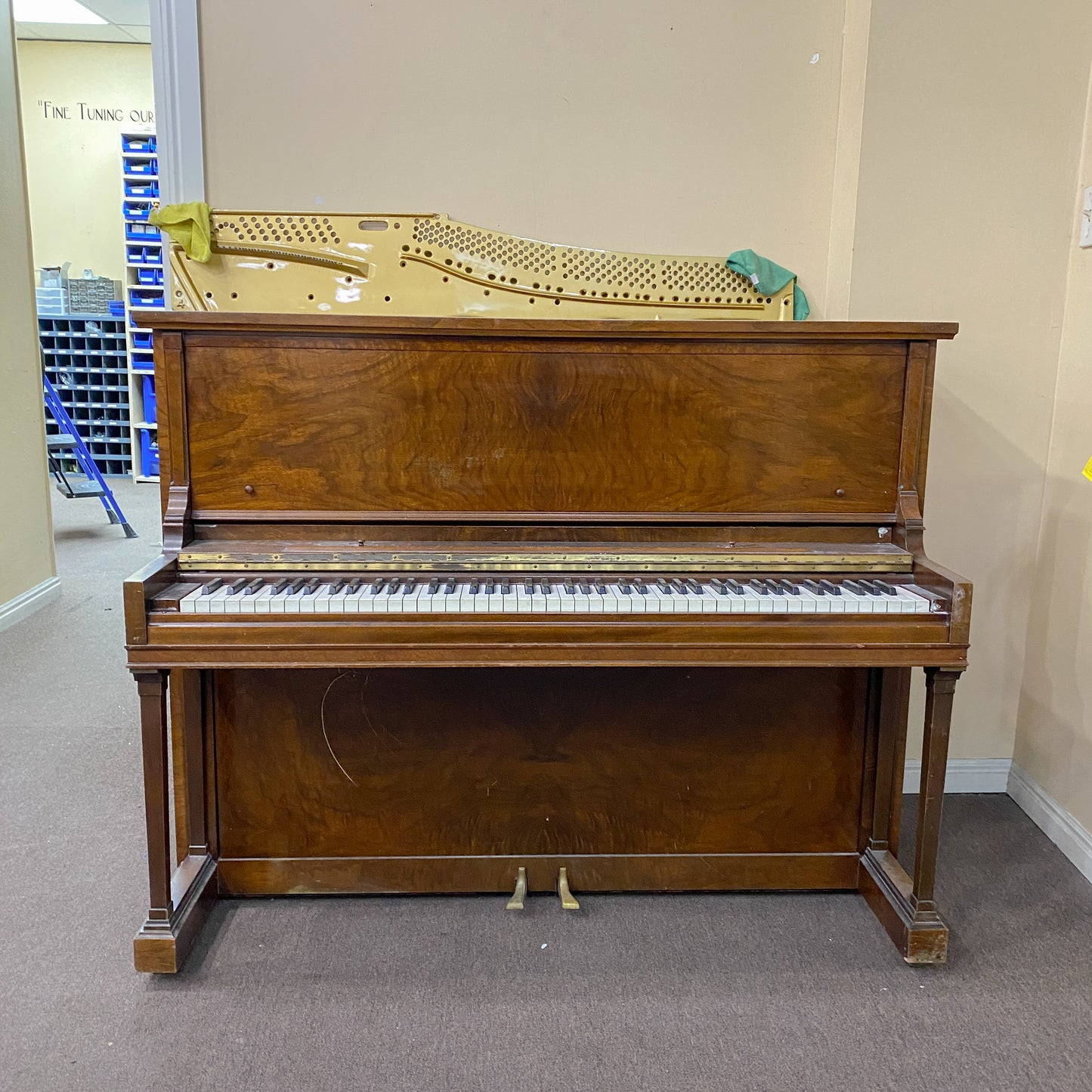 SOLD - 1934 Cable Nelson Wood Finish Commissioned Upright Piano