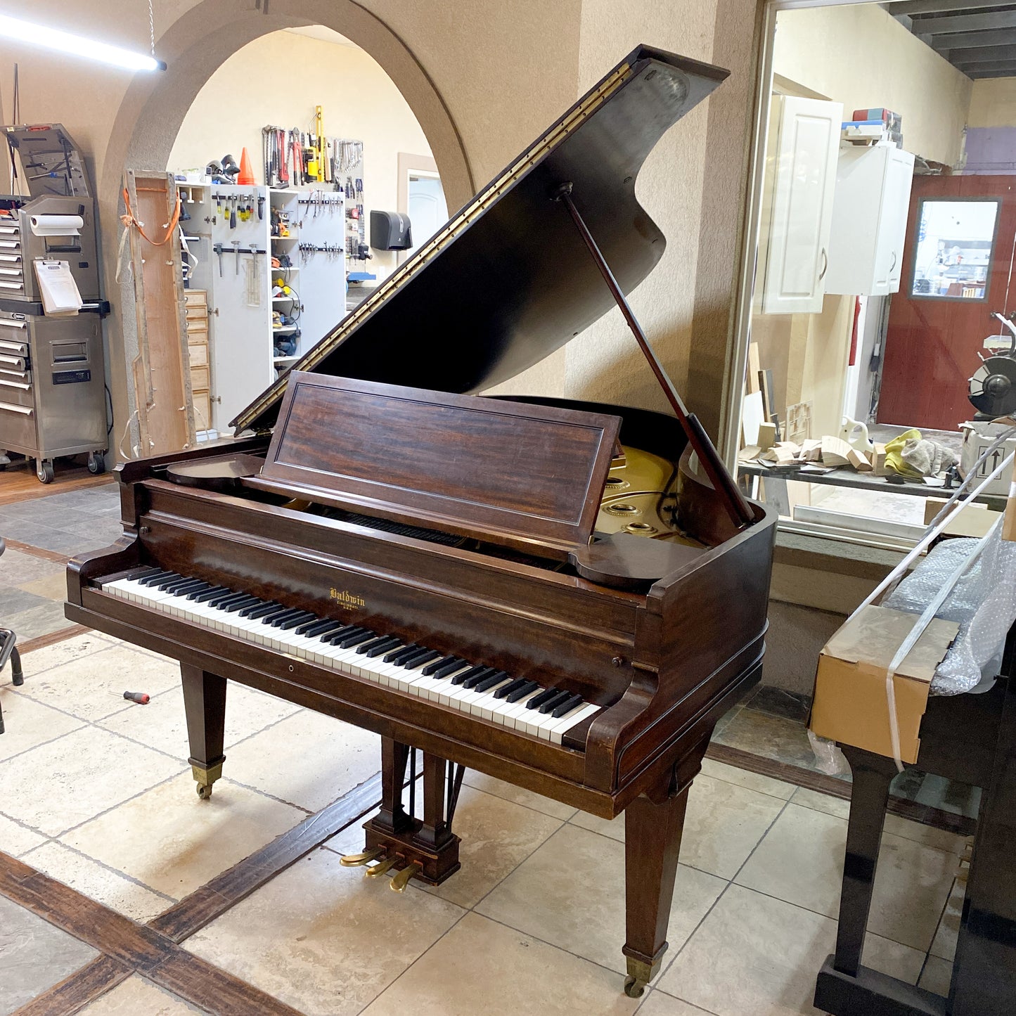 SOLD - 1917 Baldwin Wood Finish Commissioned Grand Piano