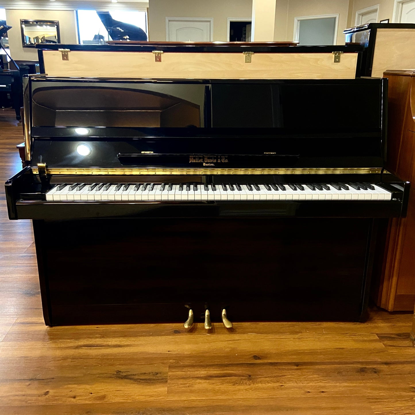 Image 2 of Hallet Davis 109/43" Polished Black Console Upright
