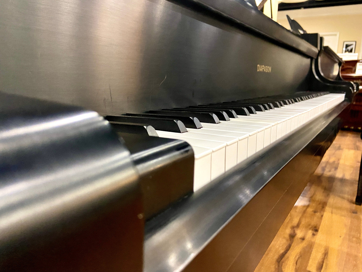 Image 2 of Diapason 210E 6'9" Grand Piano Satin Ebony with QRS Self Playing System