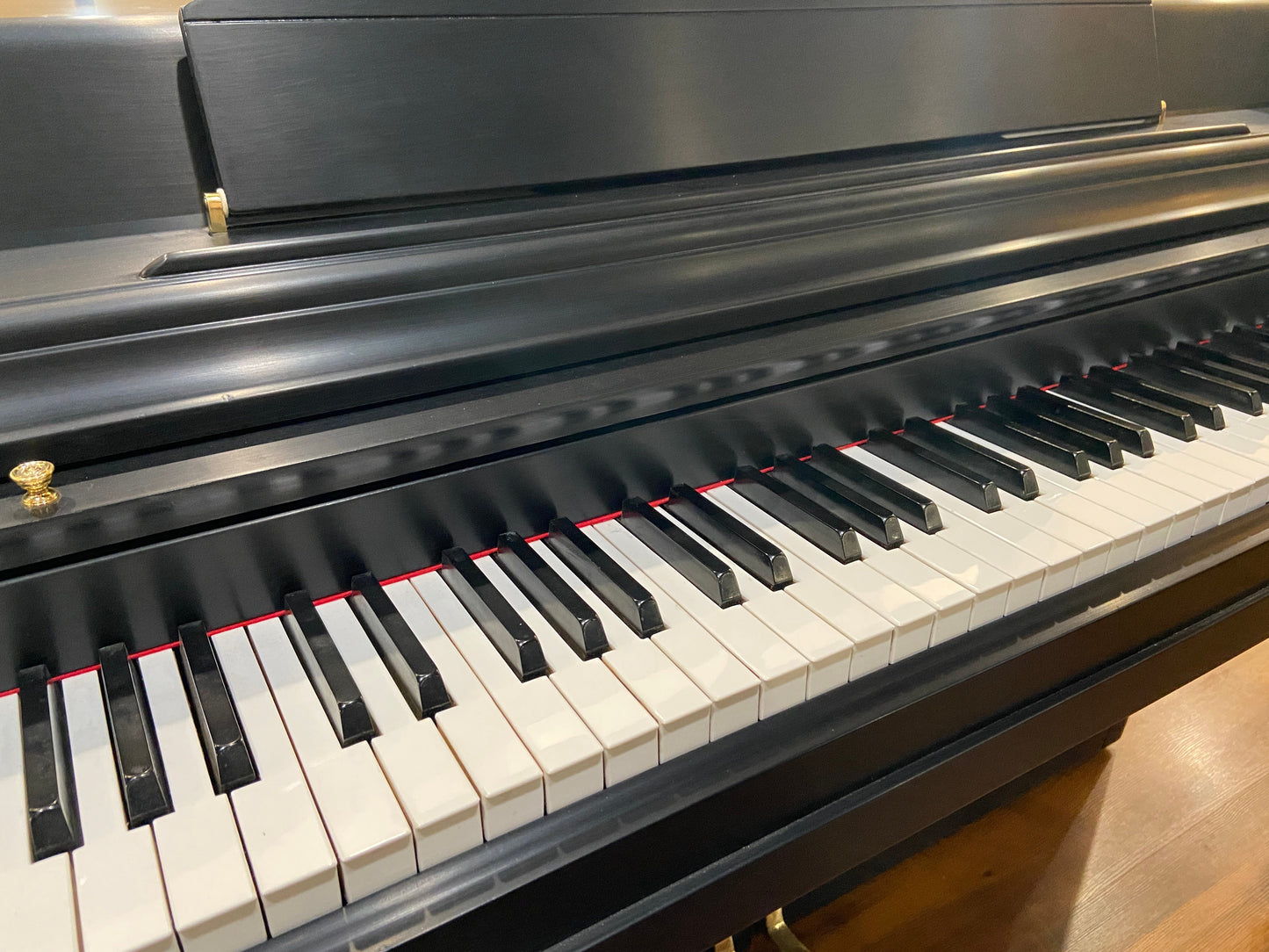 Image 6 of 1952 Wurlitzer Spinet / Satin Ebony