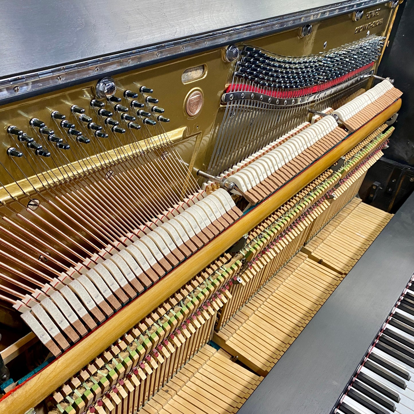 Image 13 of 1916 Howard Upright 57" / Satin Black with QRS Self Playing System