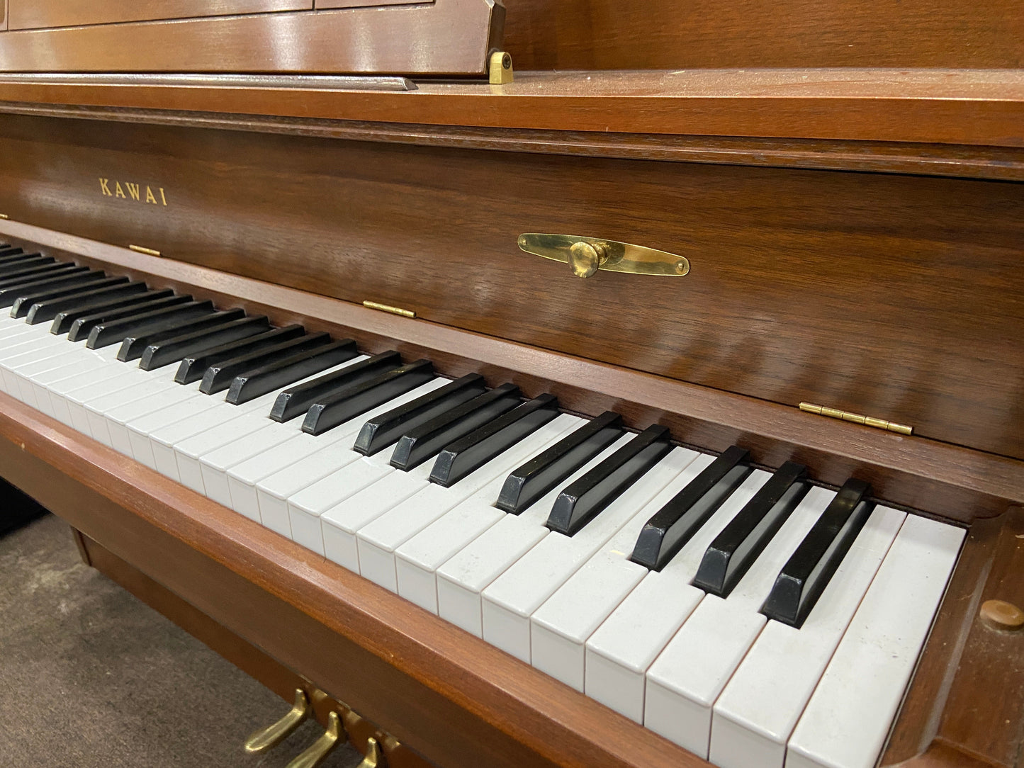 Image 8 of 1985 Kawai 706-C Upright / Was Mahogany, Refinished to Satin Black / 43"